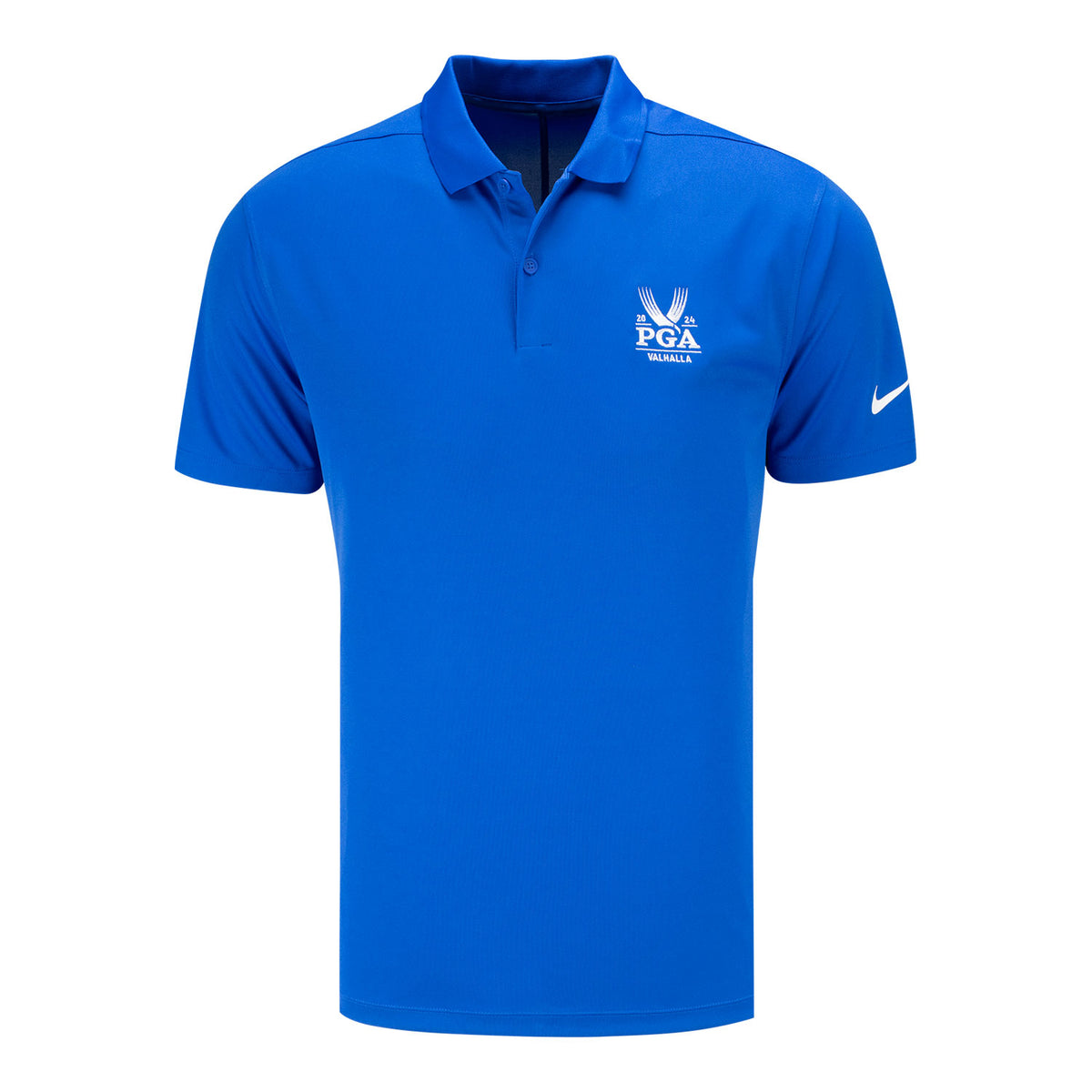 Nike Men&#39;s 2024 PGA Championship Victory Short Sleeve Polo in Game Royal - Front View