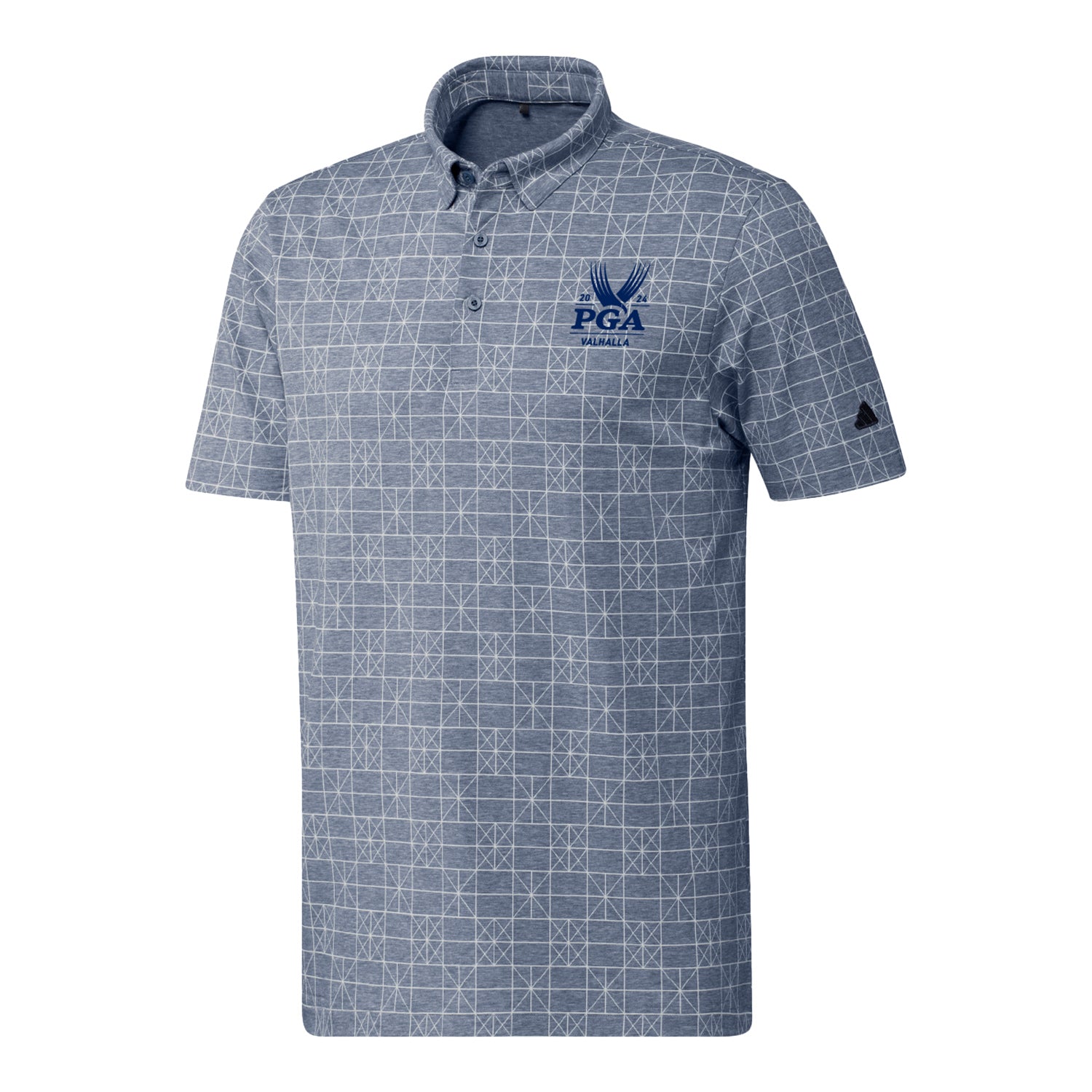 Adidas 2024 PGA Championship Go To Print Polo in Preloved Ink - Front View