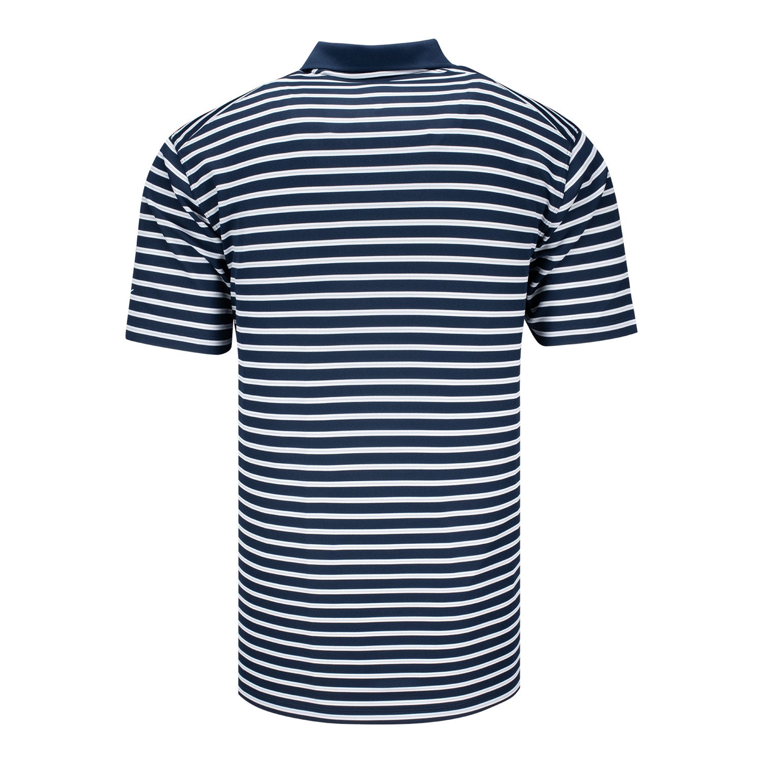 Nike 2025 PGA Championship Victory Stripe Polo in Obsidian Blue and White - Front View