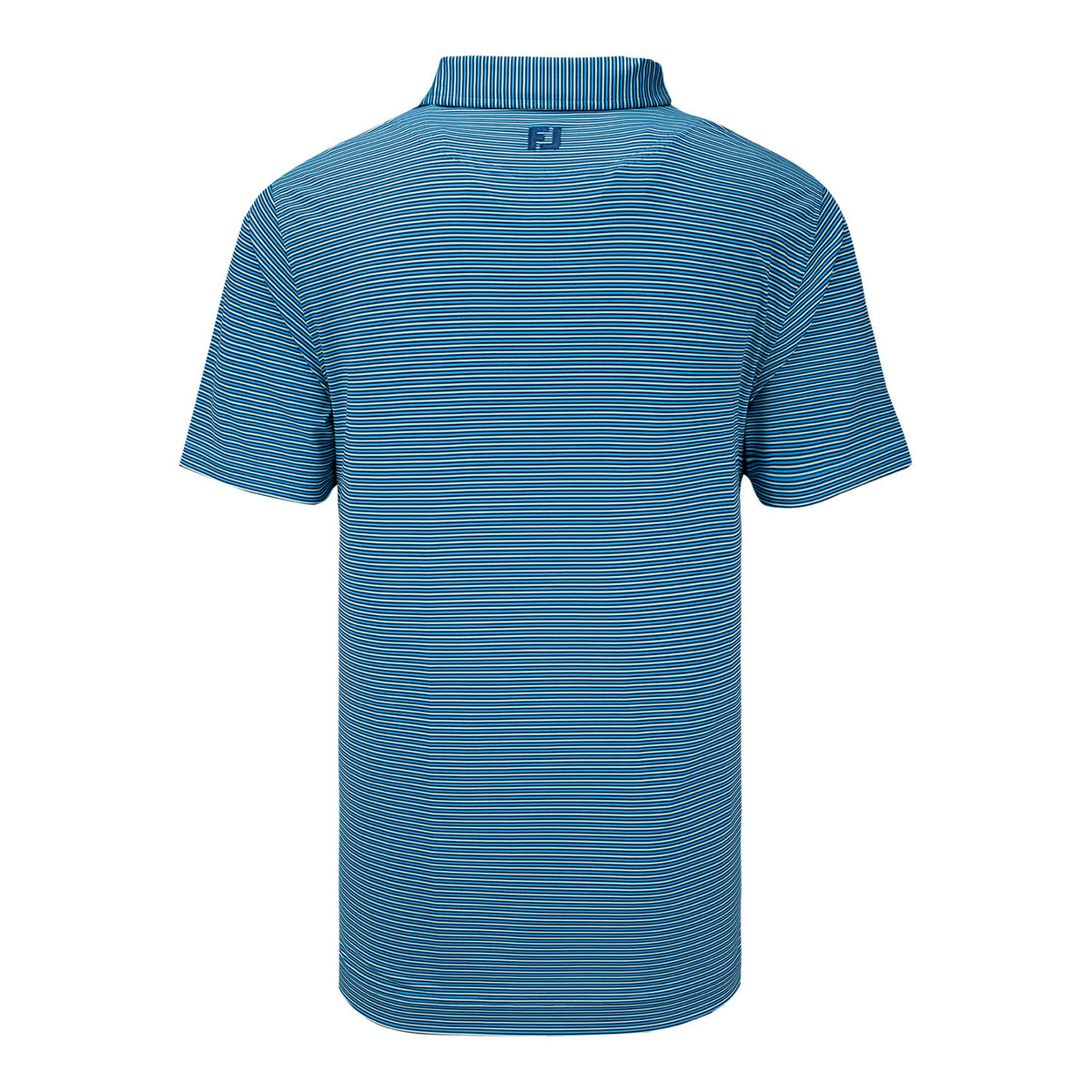 FootJoy 2026 PGA Championship Smooth Stripe Polo in Navy, Mint, and Blue - Back View