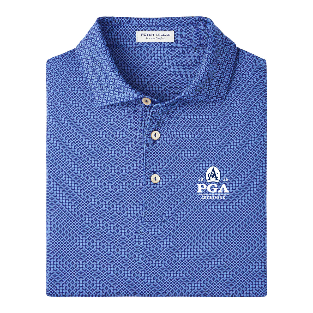 Peter Millar 2026 PGA Championship Axle Geo Polo in Sport Navy - Front View