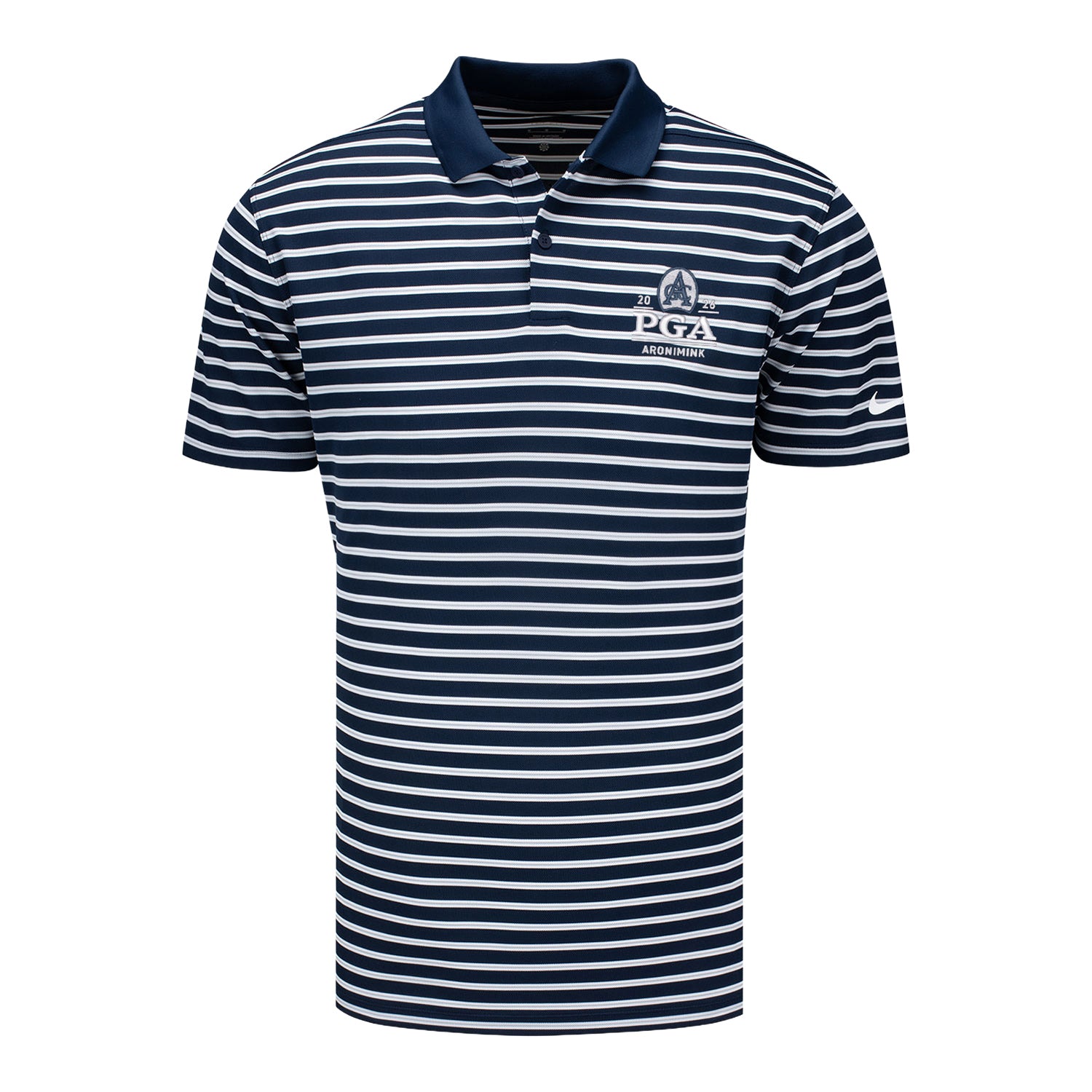 Nike 2026 PGA Championship Victory Stripe Polo in Obsidian Blue - Front View
