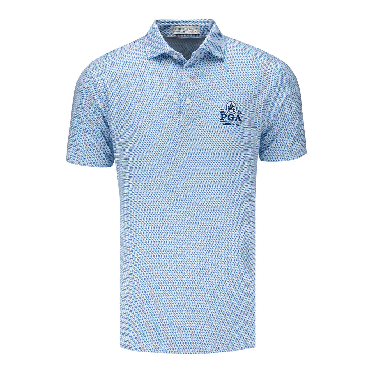 Holderness & Bourne 2026 PGA Championship Norman Polo in Harbor and Maidstone Blue - Front View