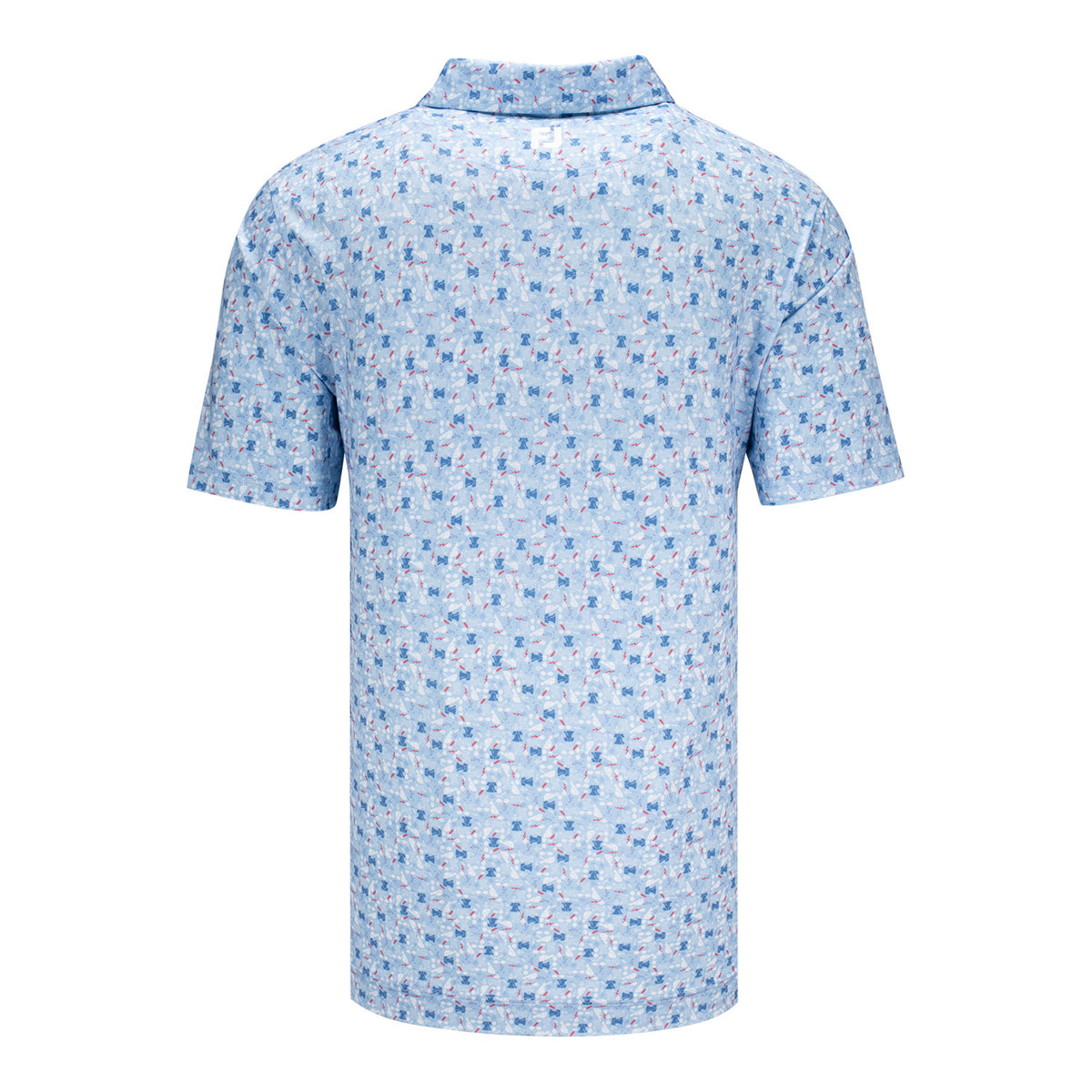 FootJoy 2026 PGA Championship Ben Franklin Scatter Polo in Blue Multi - Back View
