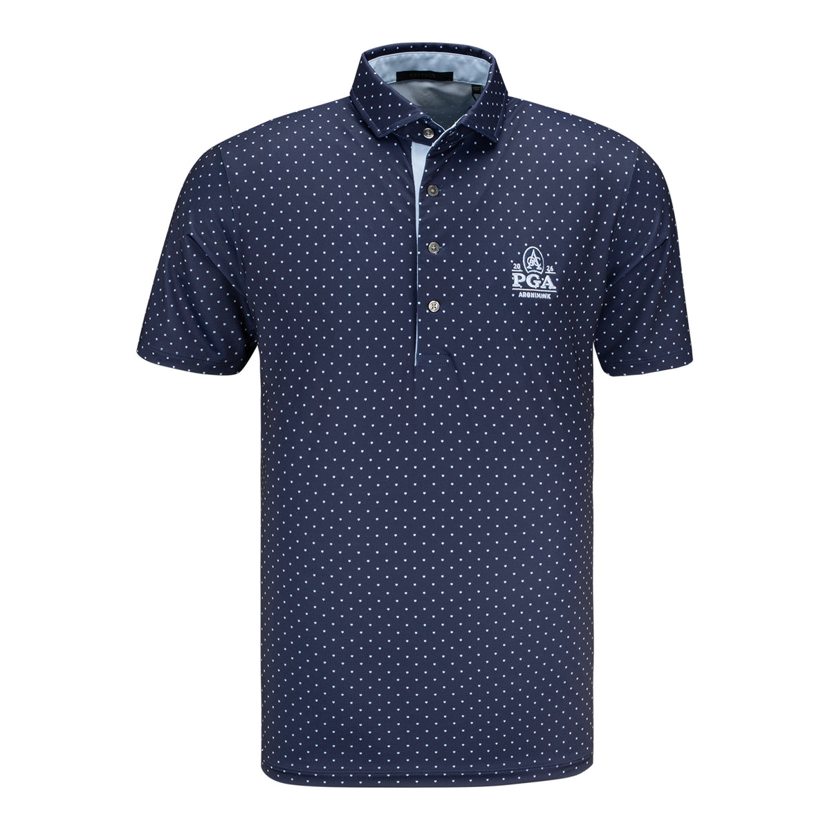 Greyson 2026 PGA Championship Icon Polo in Maltese Blue - Front View