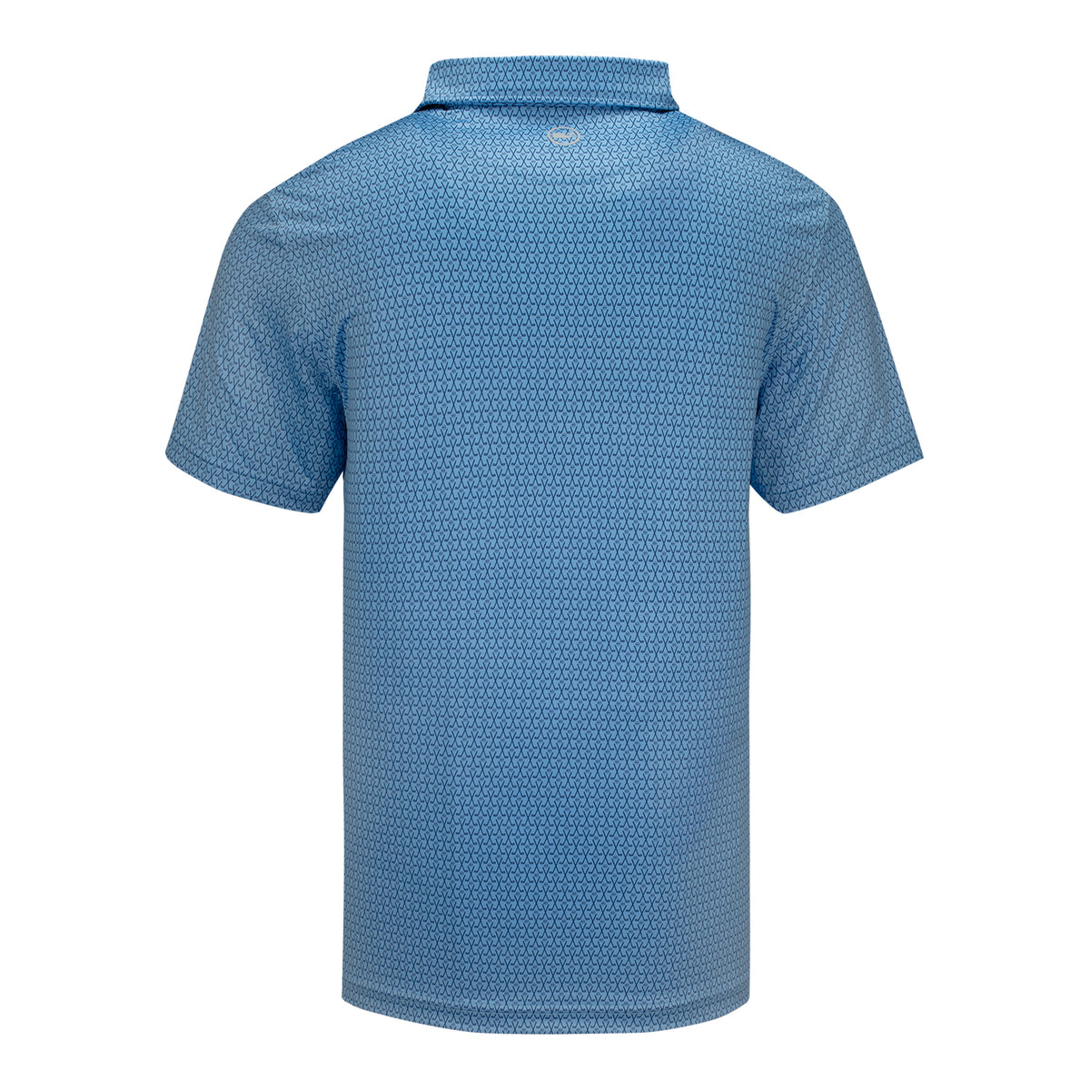 Vineyard Vines 2026 PGA Championship Sankaty Golf Clubs and Whales Printed Polo in Jake Blue - Back View