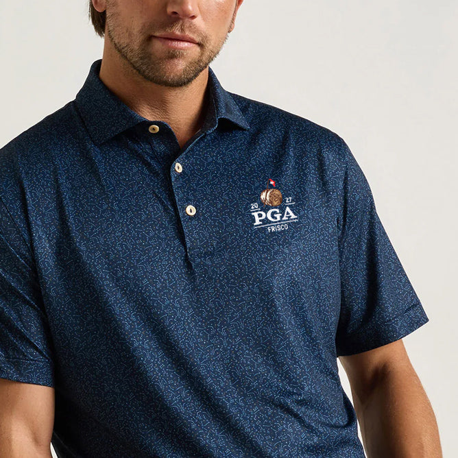 Peter Millar 2027 PGA Championship Winning Play Performance Polo in Navy - Model