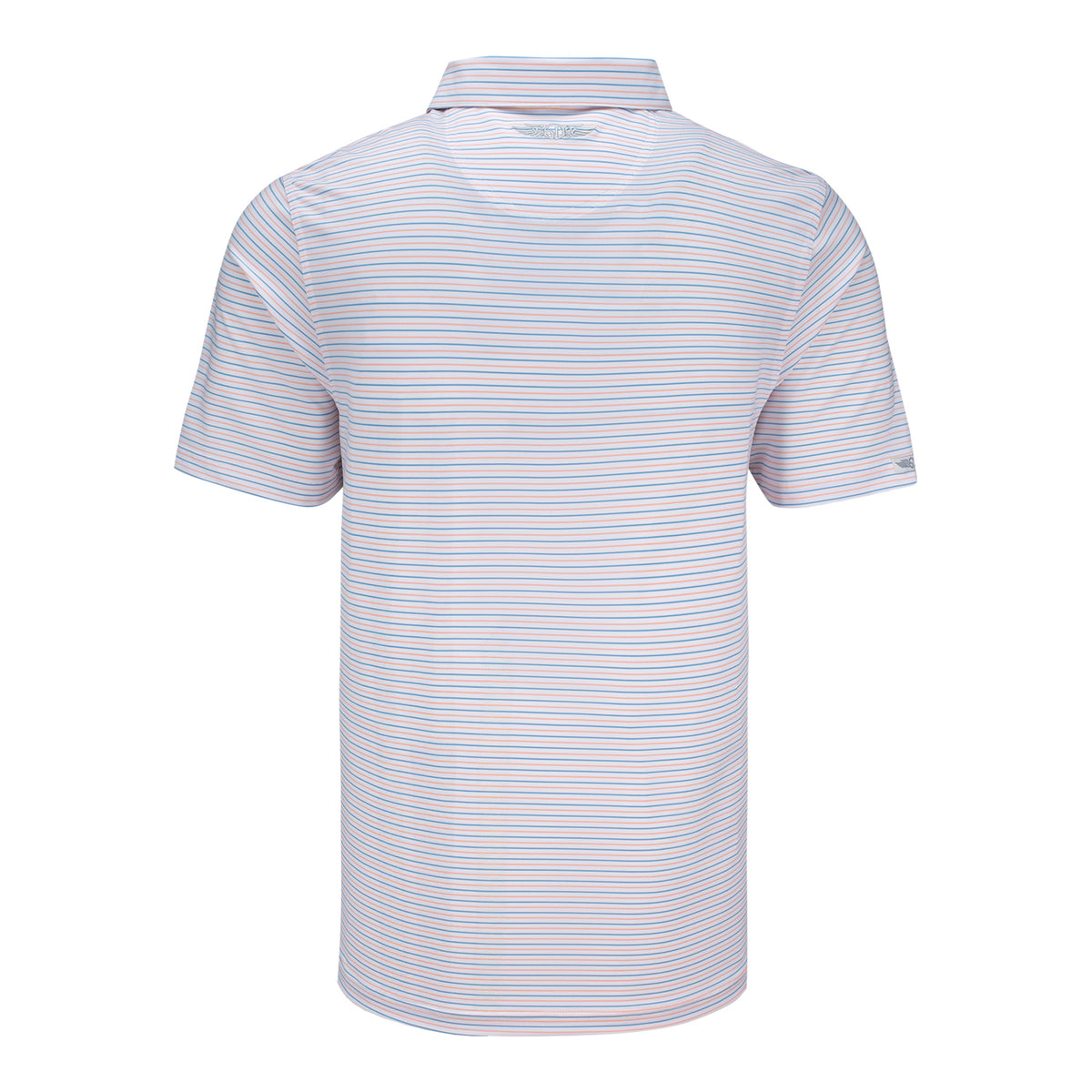Straight Down 2027 PGA Championship Preserve Stripe Polo in Spritz - Back