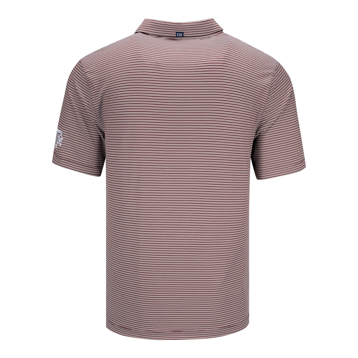 Cutter & Buck 2027 PGA Championship x Texas A&M University Co-Brand Forge Double Stripe Polo in Bordeaux - Back