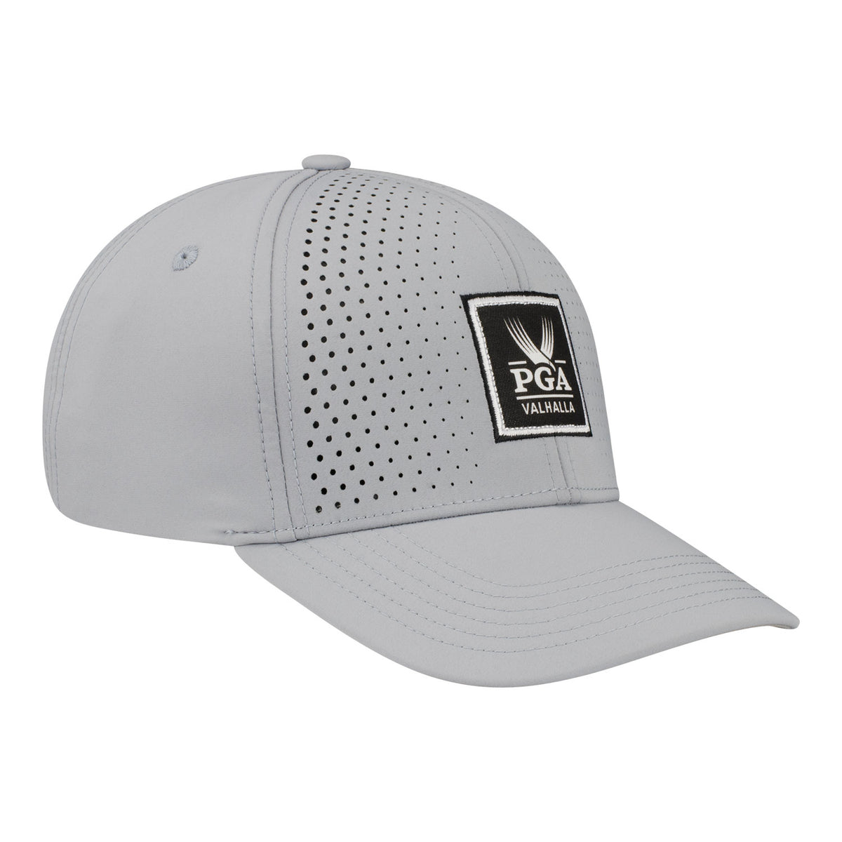 Ahead 2024 PGA Championship Airflow Perforated Hat in Light Grey - Angled Front Right View