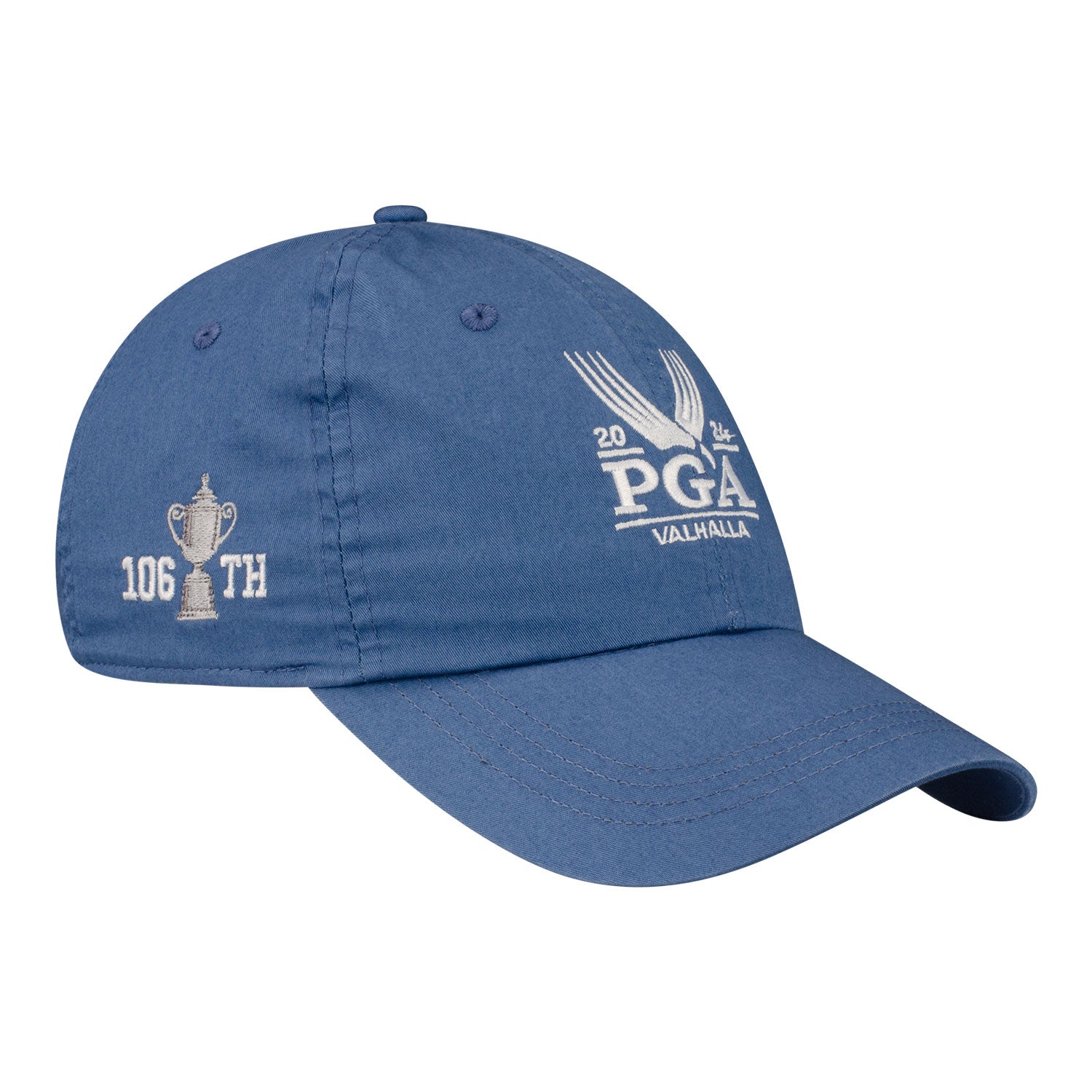 Ahead 2024 PGA Championship Shawmut Unstructured Cotton Hat in Cadet Blue - Angled Front Right View