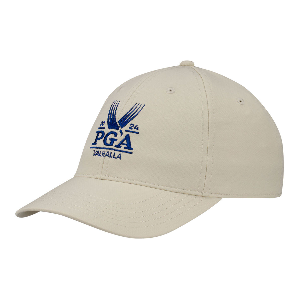 Ahead 2024 PGA Championship Unstructured Tech Hat in Khaki - Angled Front Left View