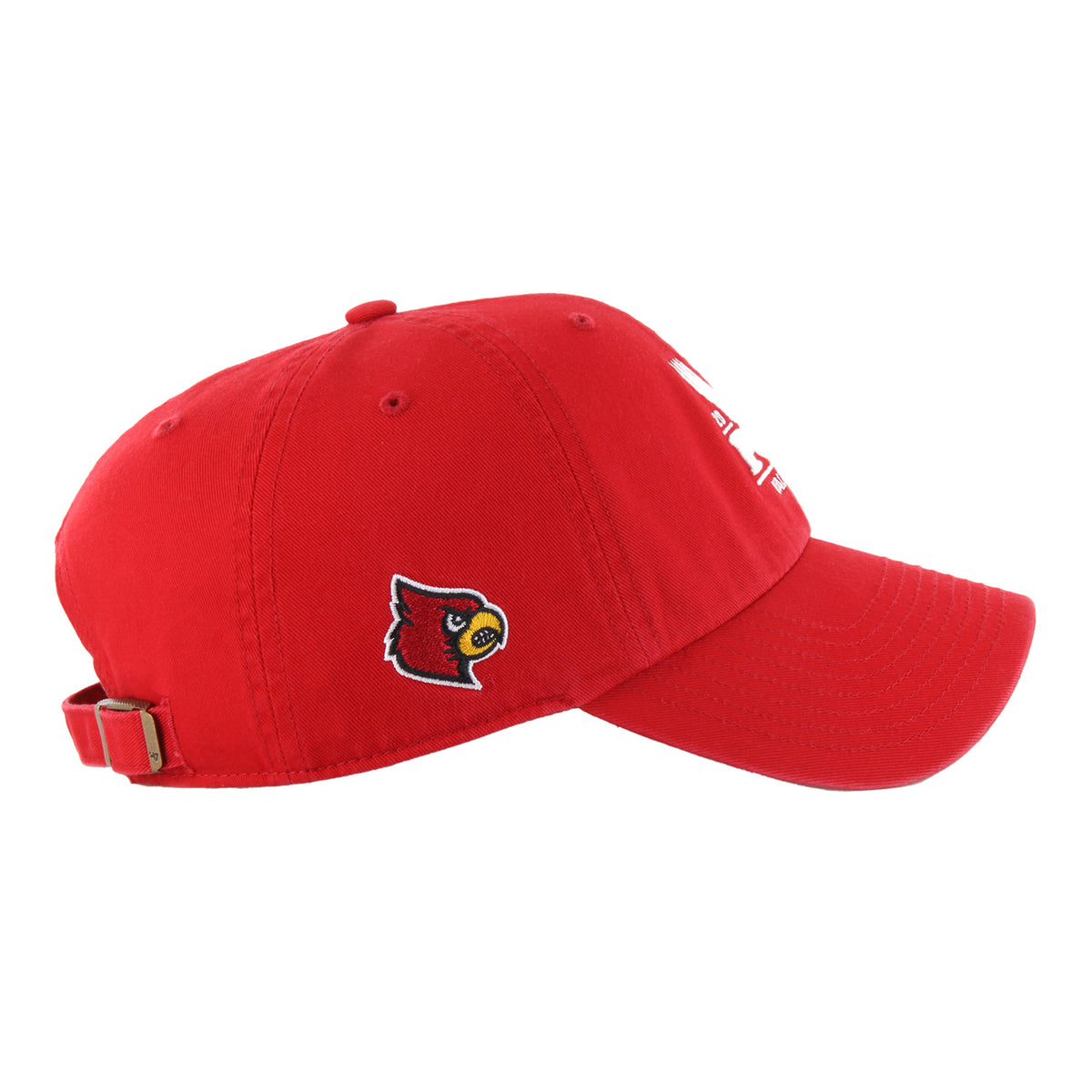 &#39;47 Brand 2024 PGA Championship University of Louisville Adjustable Cotton Hat in Red - Right Side View