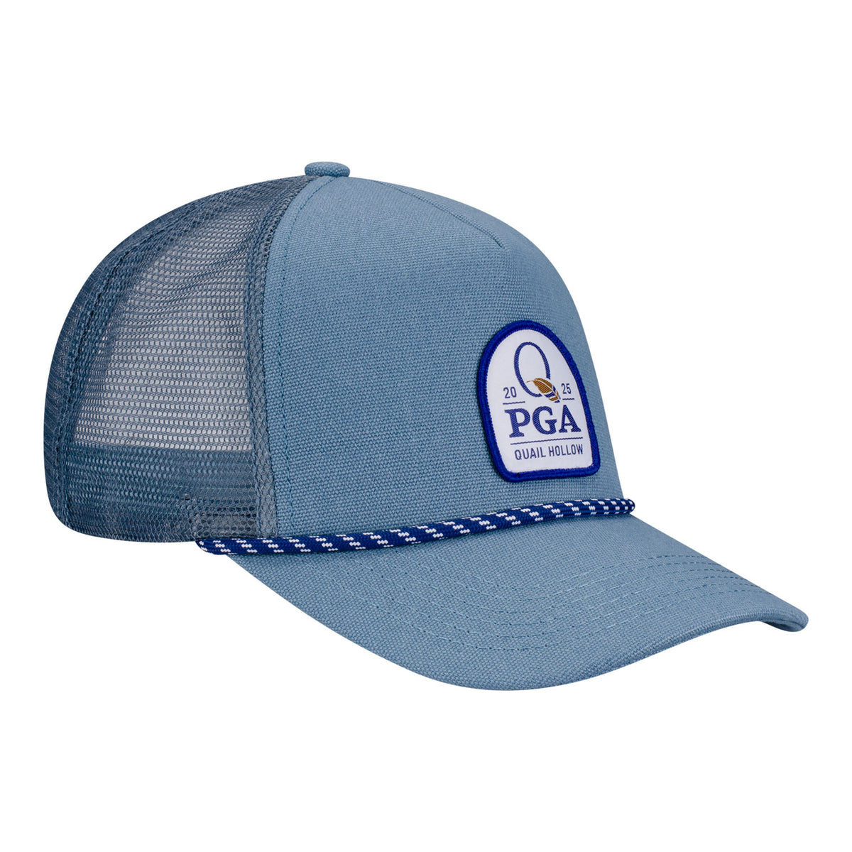 Barstool 2025 PGA Championship Nailhead Canvas Trucker Hat in Light Blue - Angled Right Side View