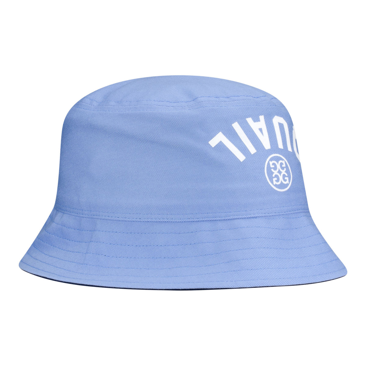 GFore 2025 PGA Championship Reversible Bucket Hat in Light Blue and Navy - Angled Right Side Light Blue View