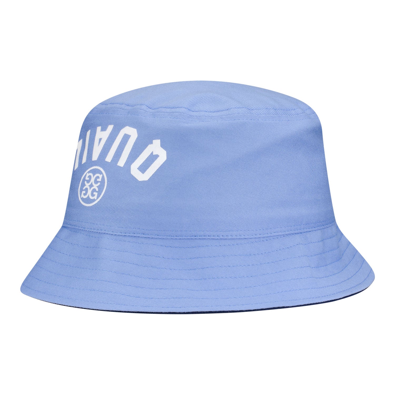 GFore 2025 PGA Championship Reversible Bucket Hat in Light Blue and Navy - Angled Left Side Navy View