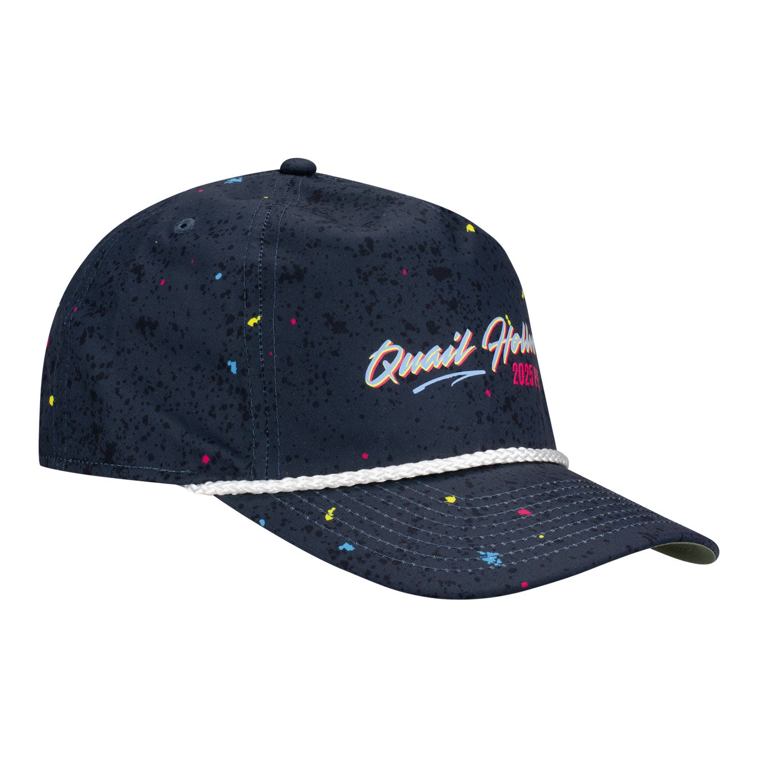 Imperial 2025 PGA Championship Golden Hour Printed Performance Rope Hat in Black Splatter - Angled Front Left View