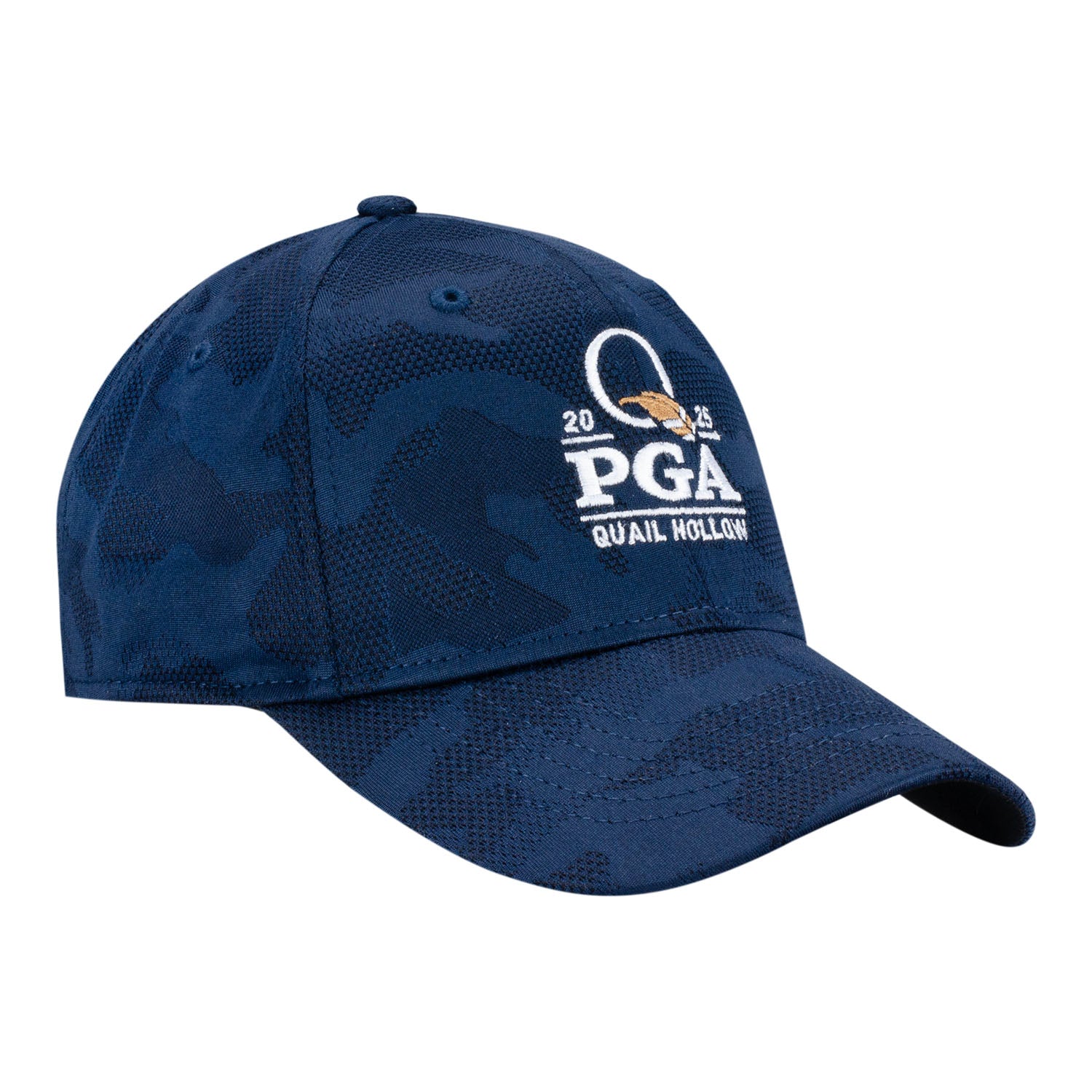 Imperial 2025 PGA Championship Tonal Knit Camo Hat in True Navy - Angled Front Left View