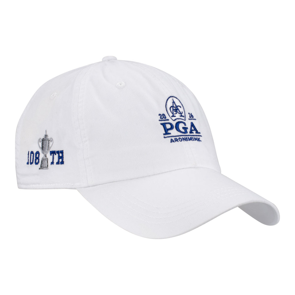 Ahead 2026 PGA Championship Shawmut Cotton Hat in White - Angled Front Right View