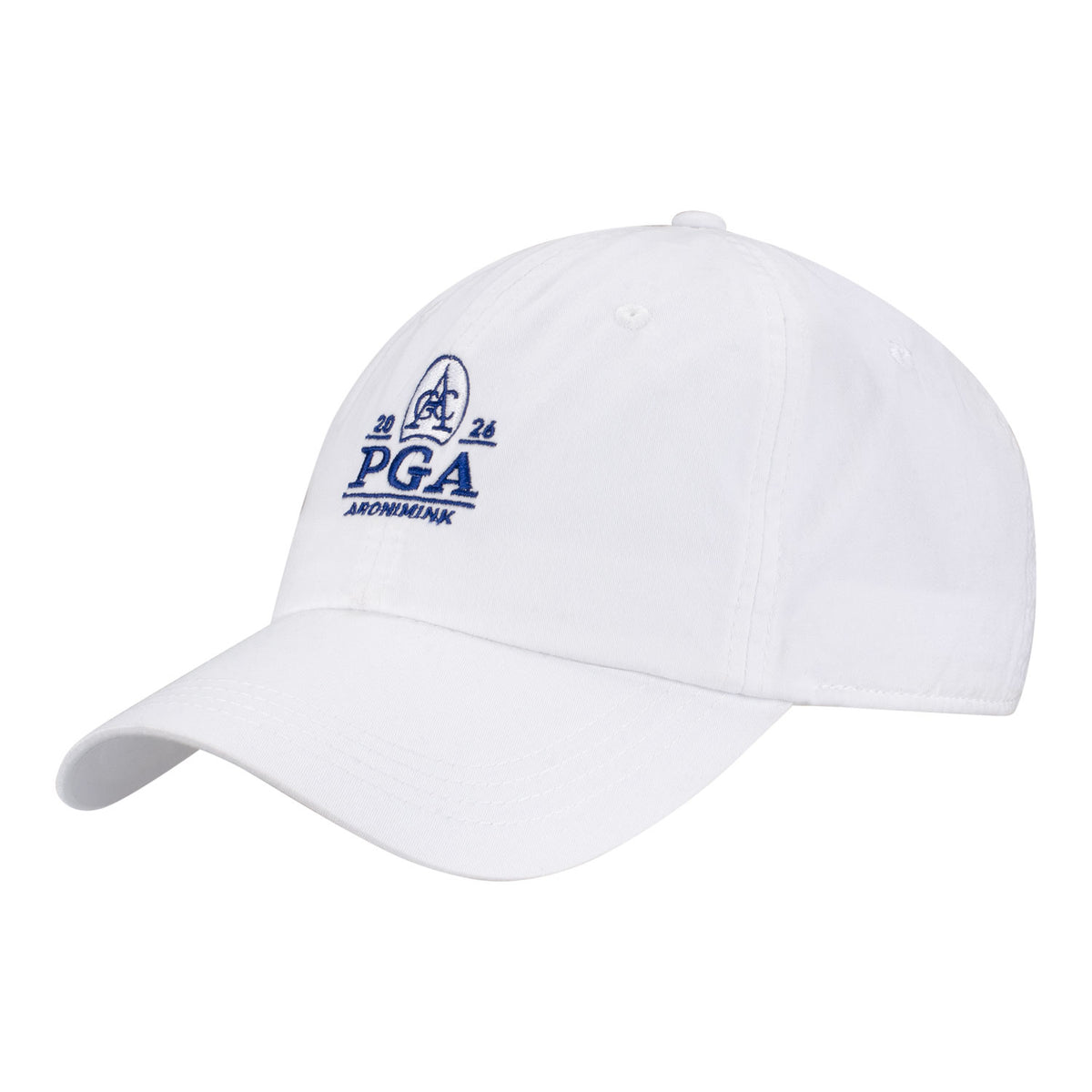 Ahead 2026 PGA Championship Shawmut Cotton Hat in White - Angled Front Left View