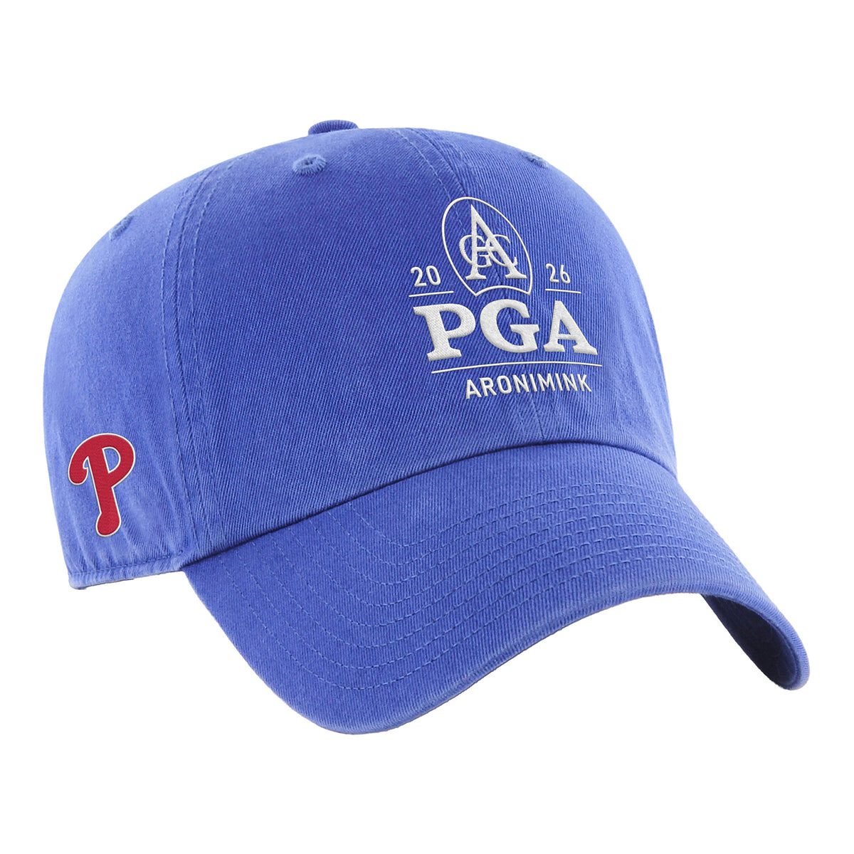 '47 Brand 2026 PGA Championship Philadelphia Phillies Co-Brand Hat in Royal - Angled Front Right View