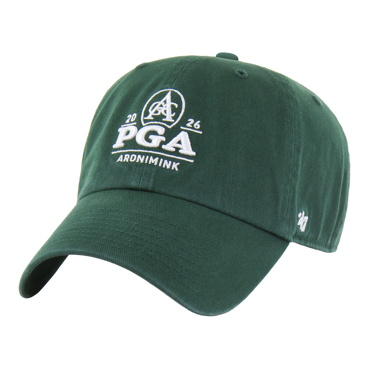 '47 Brand 2026 PGA Championship Clean Up Hat in Dark Green - Front View