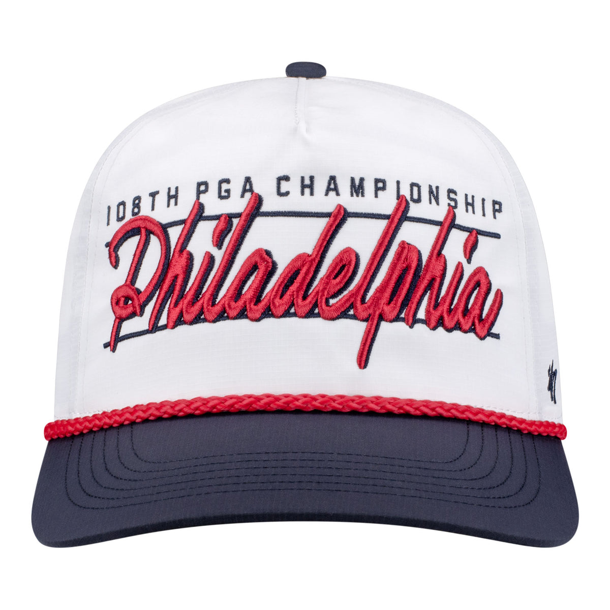 '47 Brand 2026 PGA Championship Condor Two Tone Hitch Philadelphia Hat in White and Navy - Front View