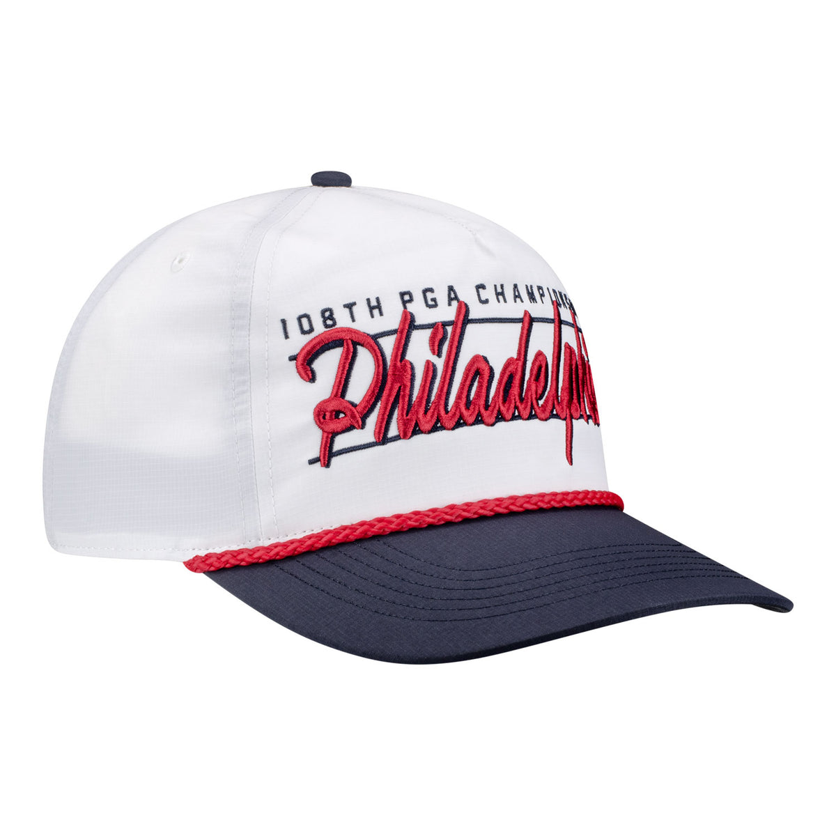 '47 Brand 2026 PGA Championship Condor Two Tone Hitch Philadelphia Hat in White and Navy - Angled Front Right View