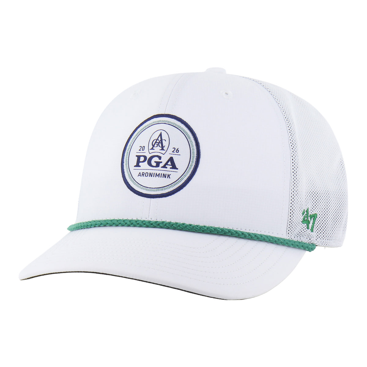 '47 Brand 2026 PGA Championship Fairway Rope Meshback Trucker Hat in White - Front View