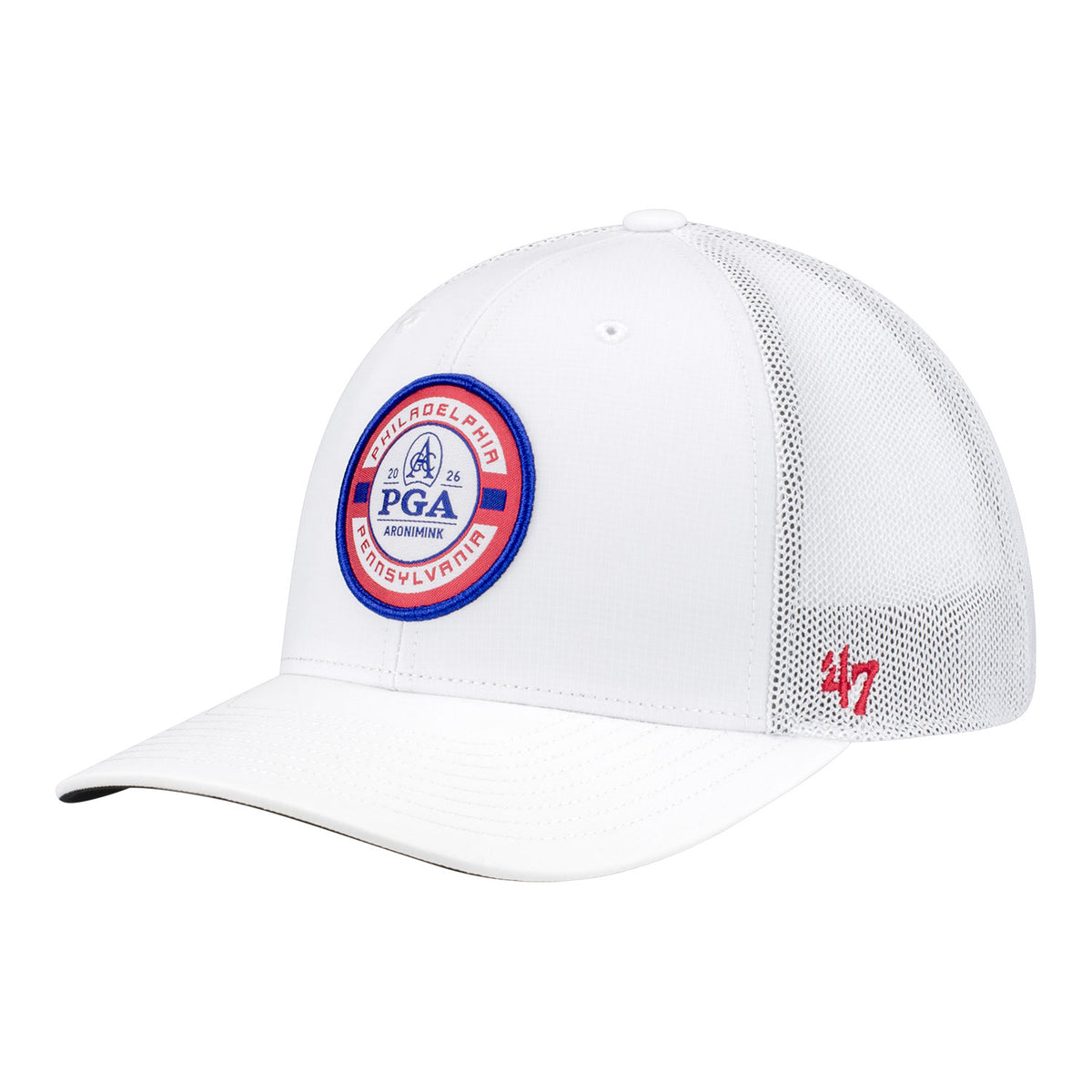 '47 Brand 2026 PGA Championship Strand Tracker Hat in White - Angled Front Left View