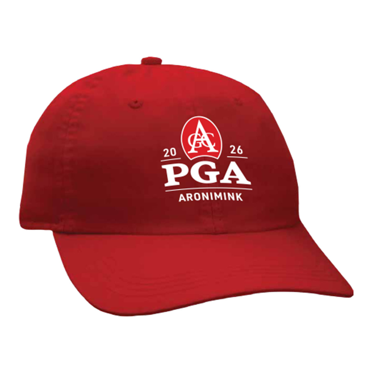 Ahead 2026 PGA Championship Shawmut Cotton Hat in University Red - Front View