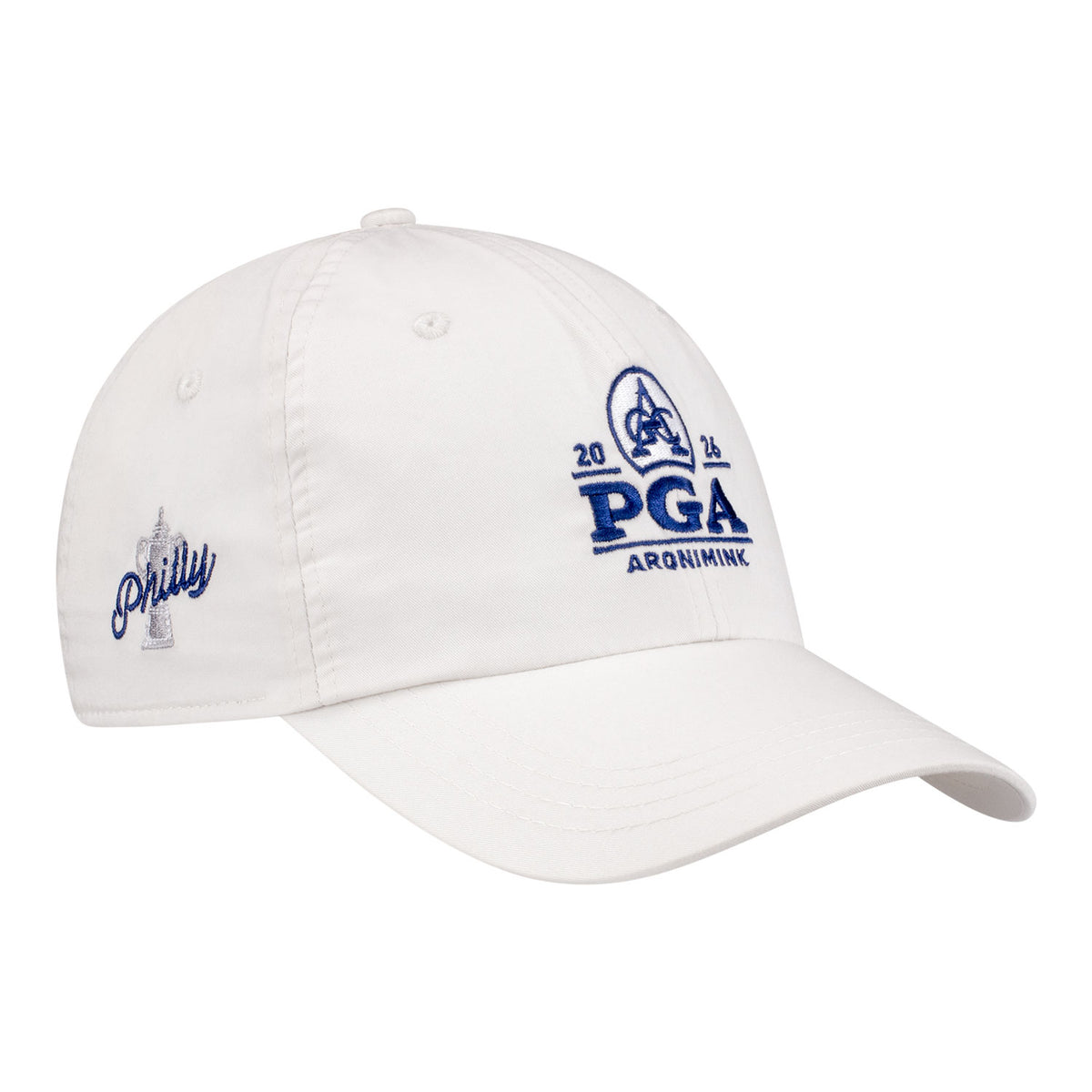 Ahead 2026 PGA Championship Shawmut Cotton Hat in Oyster Grey - Angled Front Right View