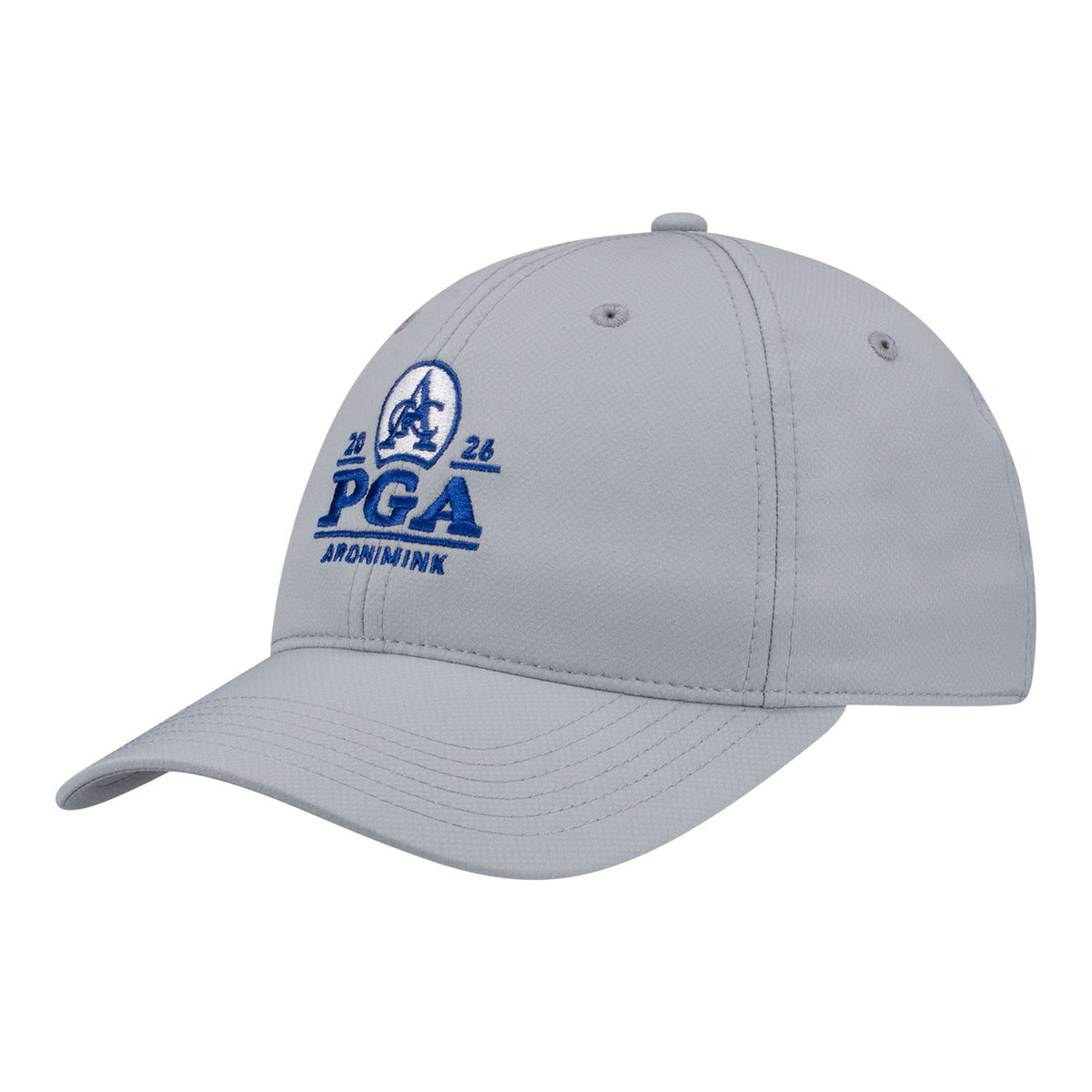 Ahead 2026 PGA Championship Frio Logo & 108th Performance Hat in Grey - Angled Front Left View