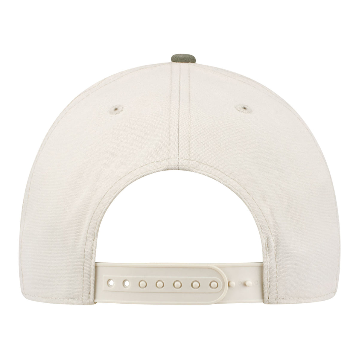 Branded Bills 2026 PGA Championship Curved 5 Panel Canvas Hat in Beige and Green - Back View