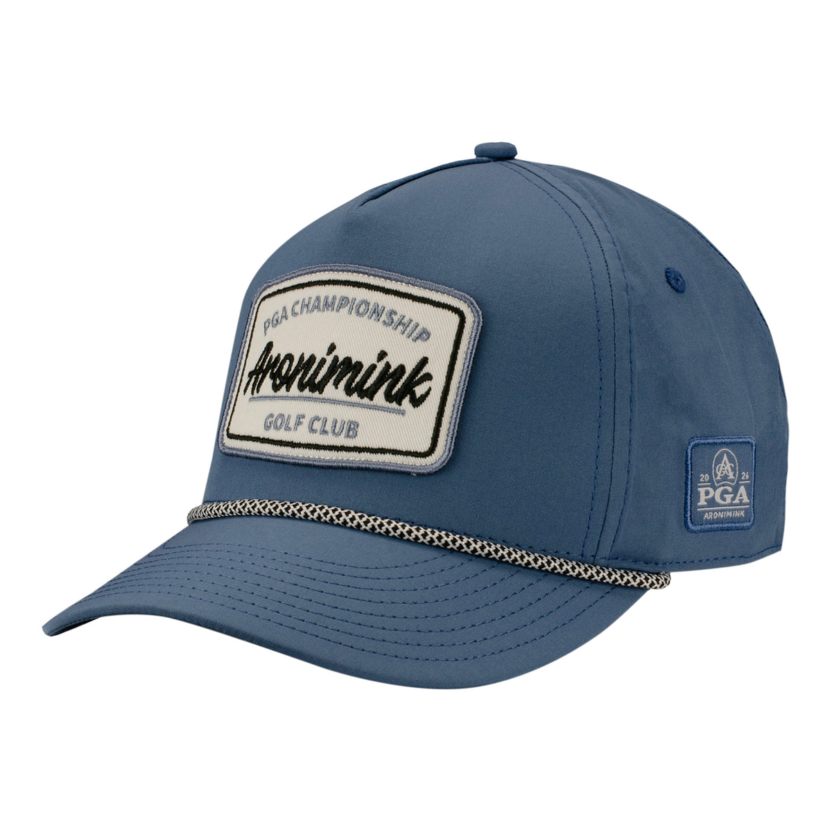 Pukka 2026 PGA Championship Aronimink Patch Rope Hat in Slate Blue - Angled Front Left View