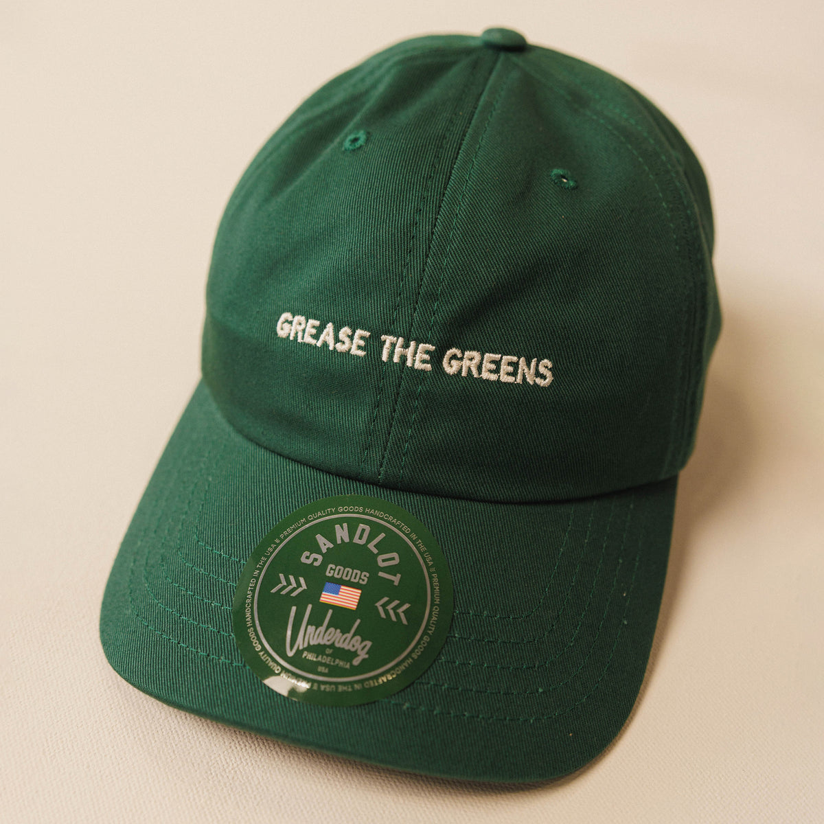 Underdog 2026 PGA Championship Grease the Greens Dad Hat in Green - Front