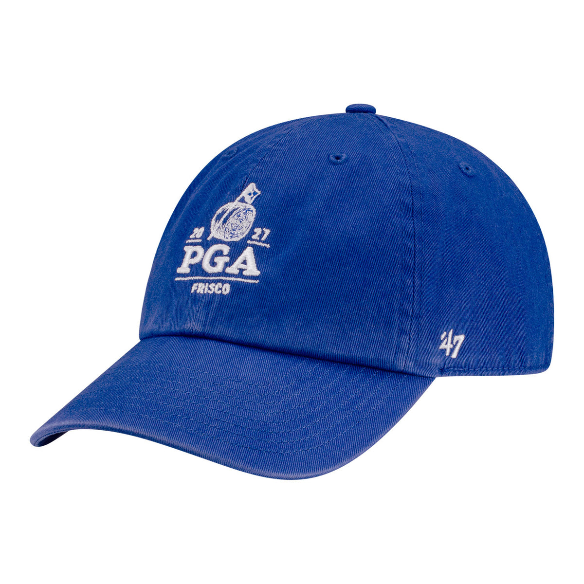 '47 Brand 2027 PGA Championship Texas Rangers Co-Brand Hat in Royal - Front Left