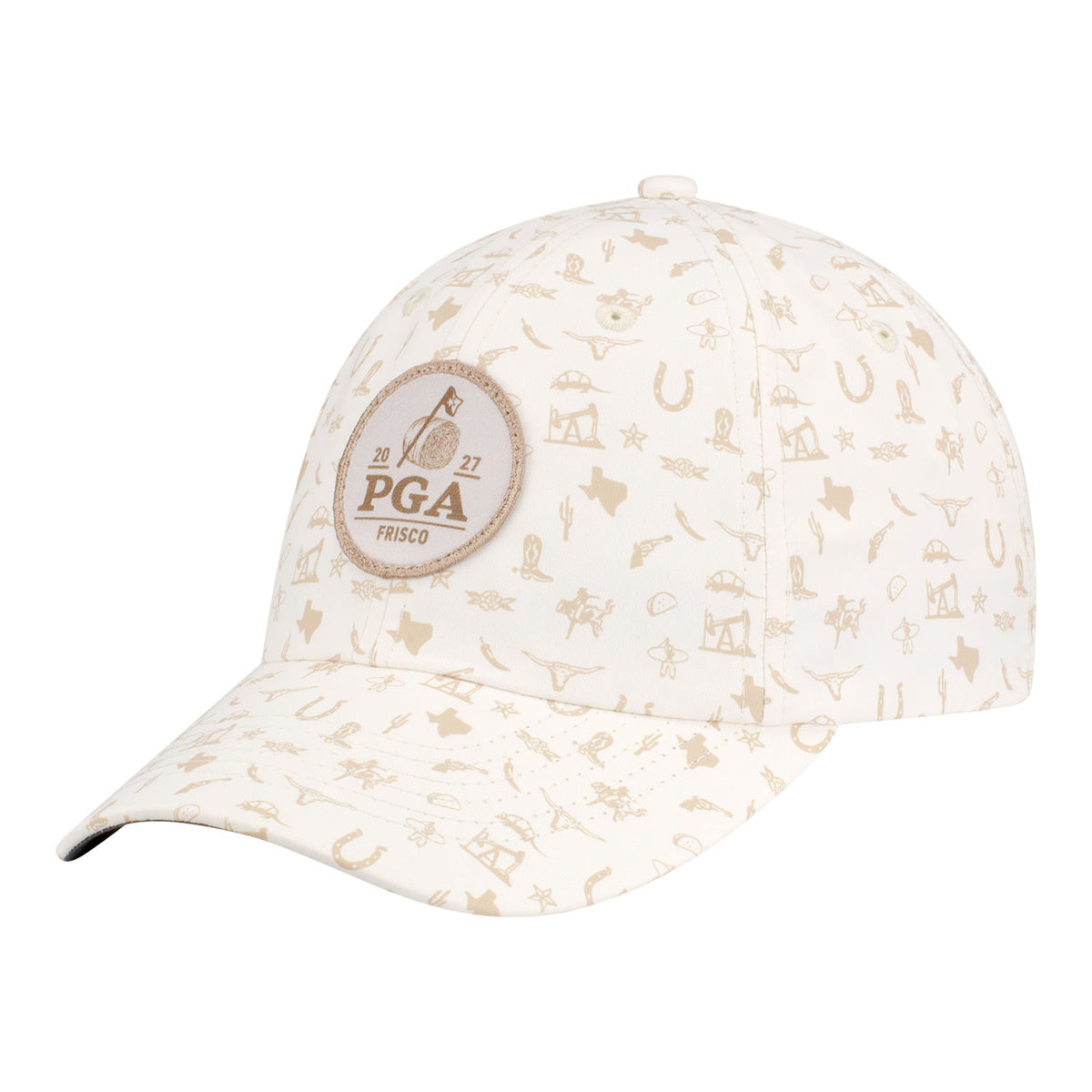 Imperial 2027 PGA Championship Elixer Texas Patterned Performance Hat in Light Putty