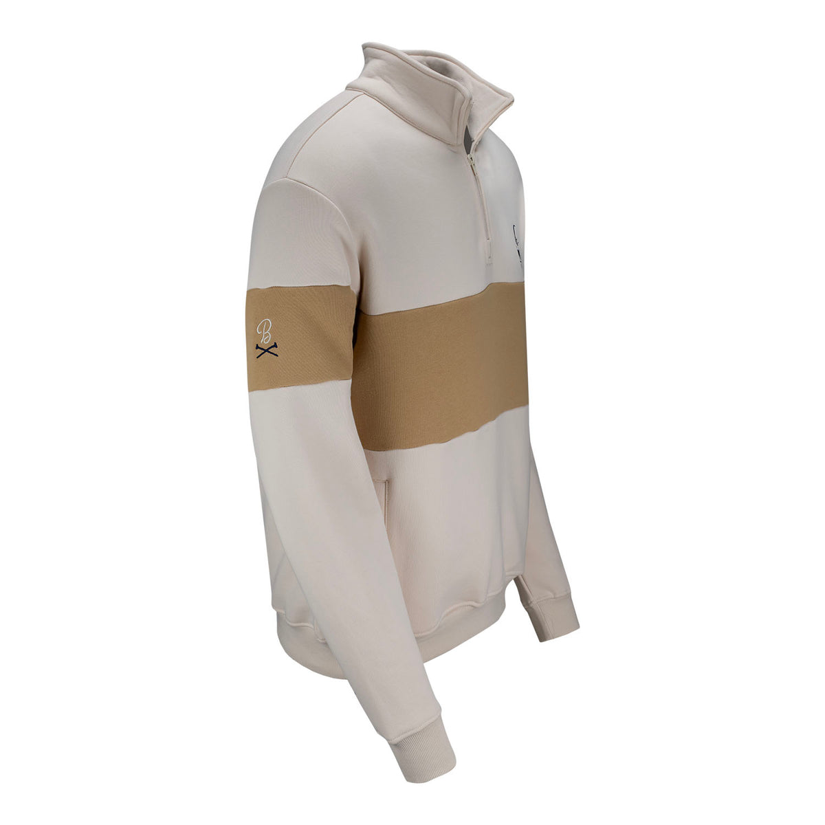 Barstool 2025 PGA Championship College Quarter Zip in Beige - Right Side View
