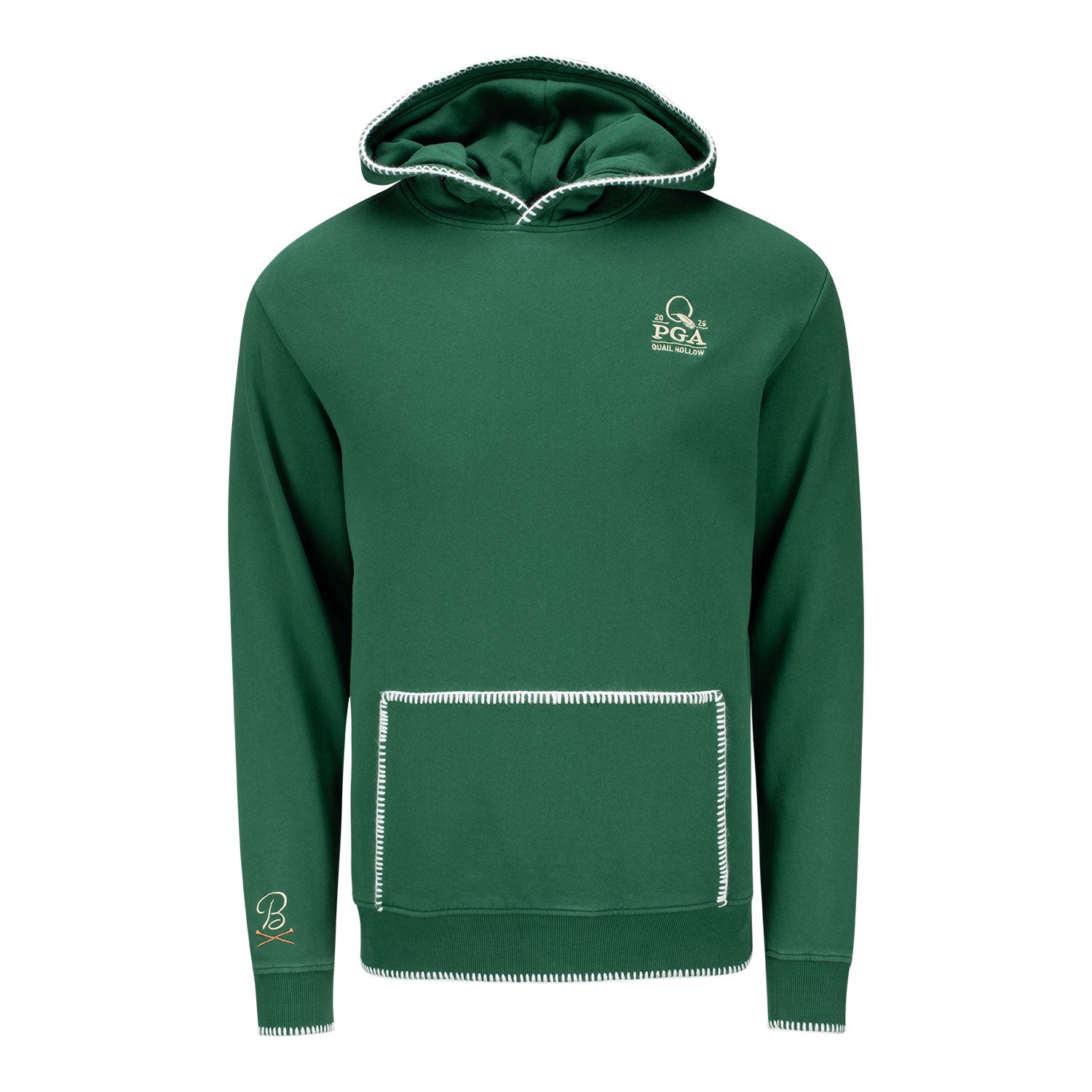 Barstool 2025 PGA Championship Looped Edge Washed Hoodie in Green - Back View