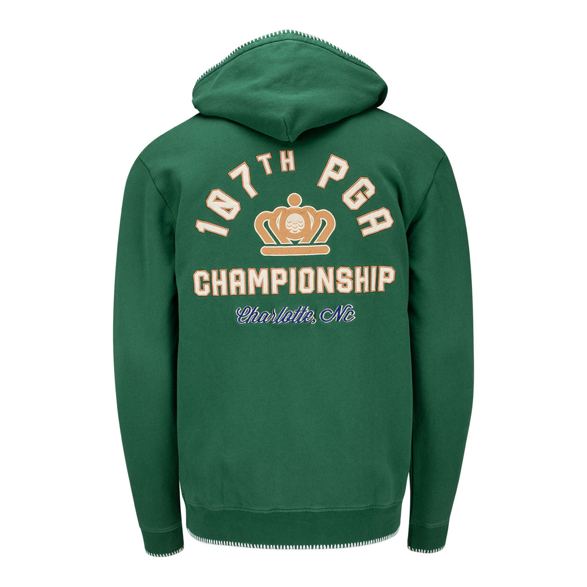 Barstool 2025 PGA Championship Looped Edge Washed Hoodie in Green - Back View
