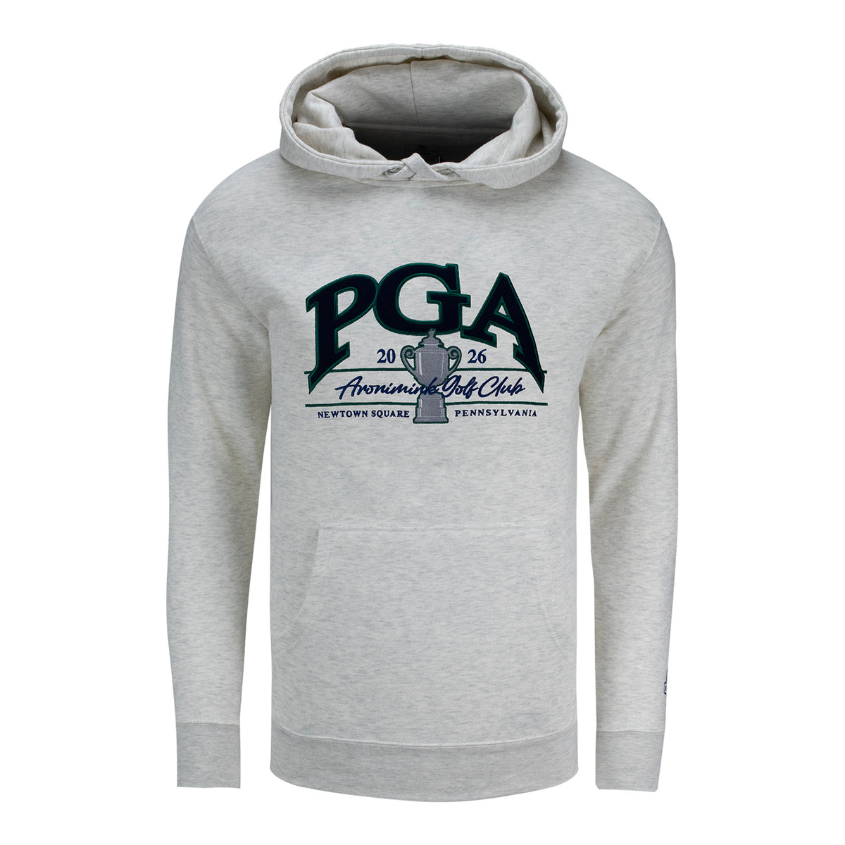Ahead 2026 PGA Championship Applique Hoodie in Oatmeal Heather - Front View