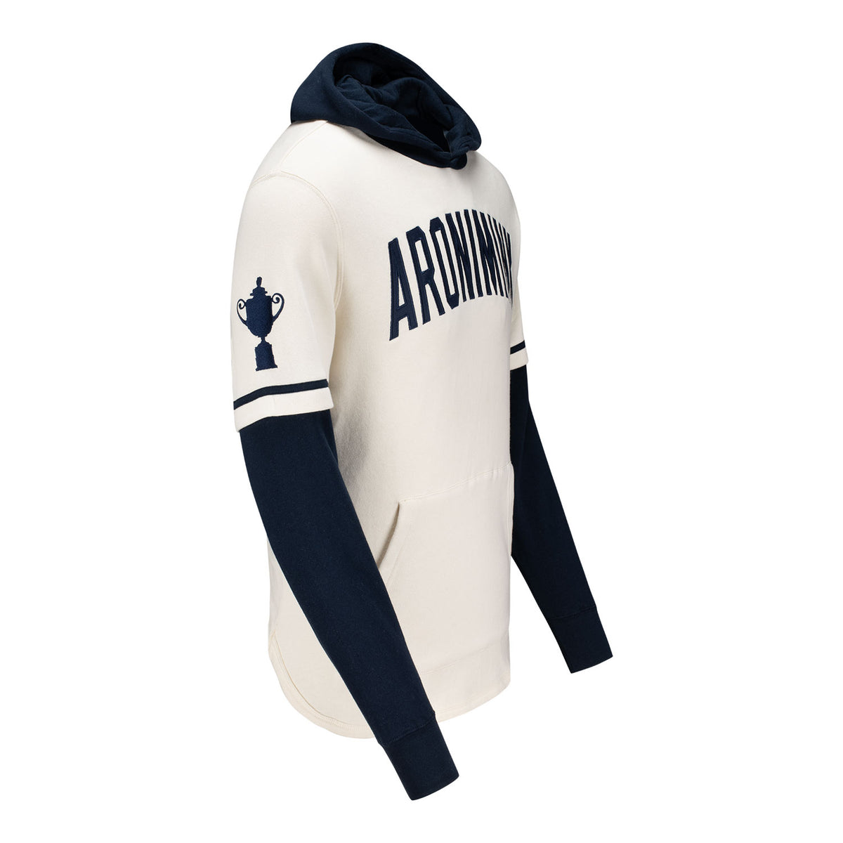 '47 Brand 2026 PGA Championship Trifecta Shortstop Pullover Hoodie in Cream and Fall Navy - Right Side View