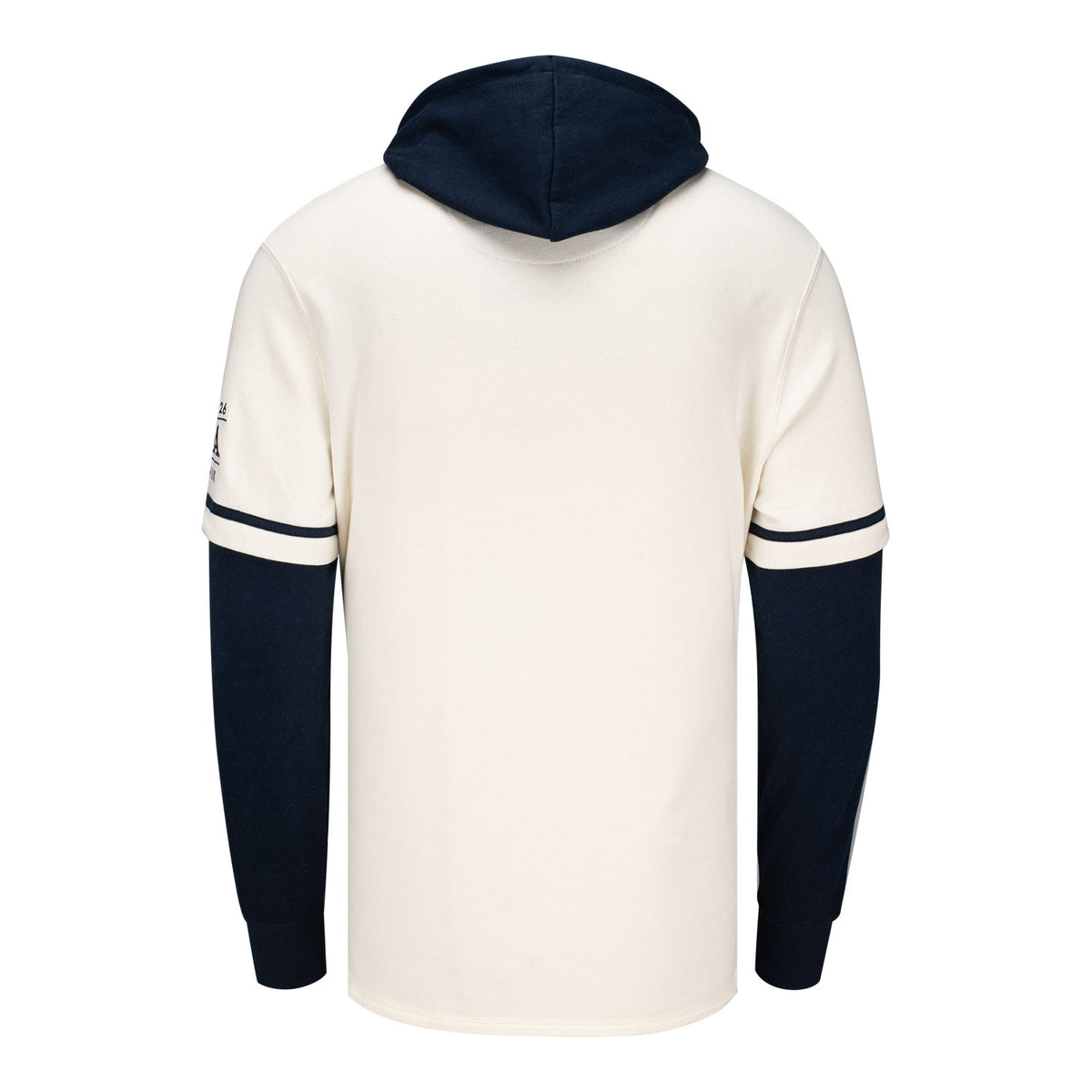 '47 Brand 2026 PGA Championship Trifecta Shortstop Pullover Hoodie in Cream and Fall Navy - Back View