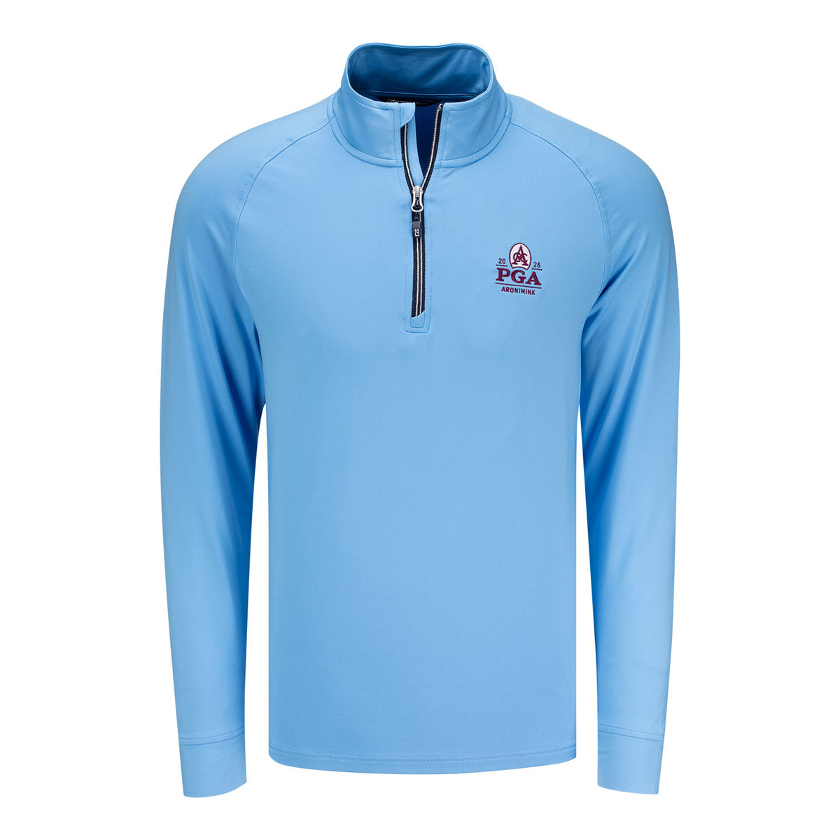 Cutter & Buck 2026 PGA Championship x Philadelphia Phillies Co-Brand Quarter Zip in Atlas Blue - Front View