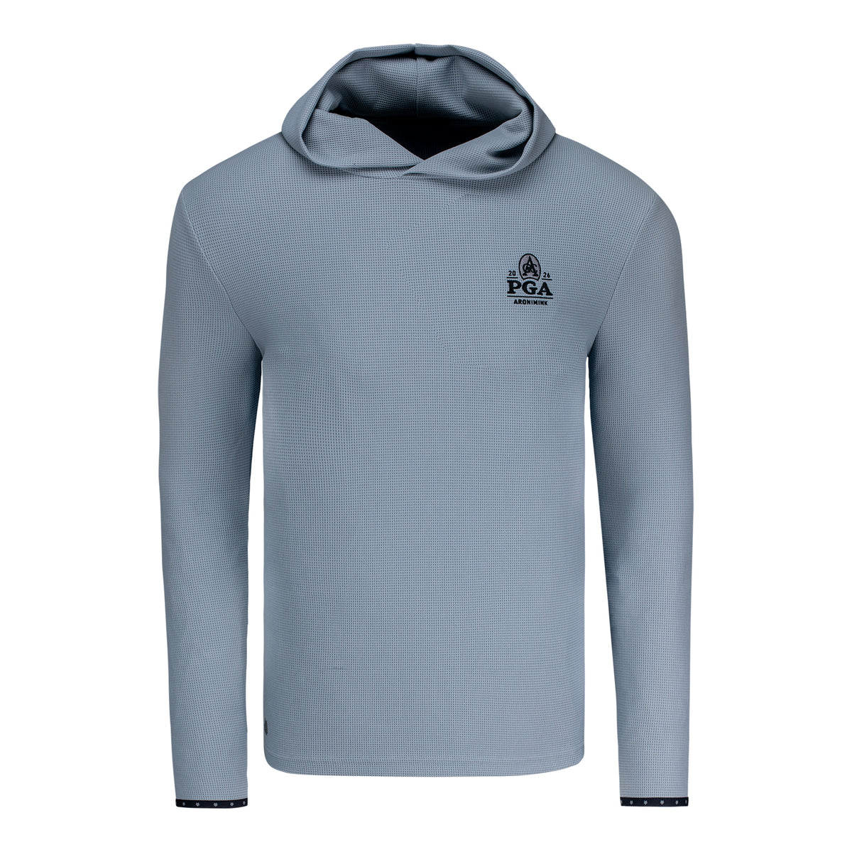 Greyson 2026 PGA Championship Traverse Waffle Hoodie in Grey - Front View
