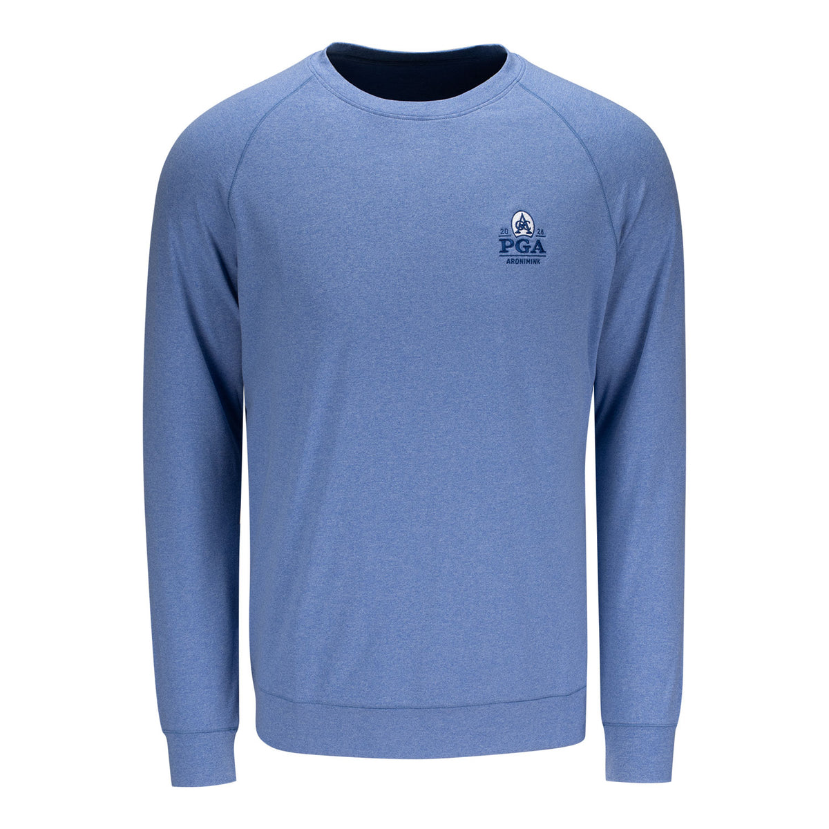 Sunice 2026 PGA Championship Aerosoft Performance Crewneck Pullover in Twilight Blue - Front View