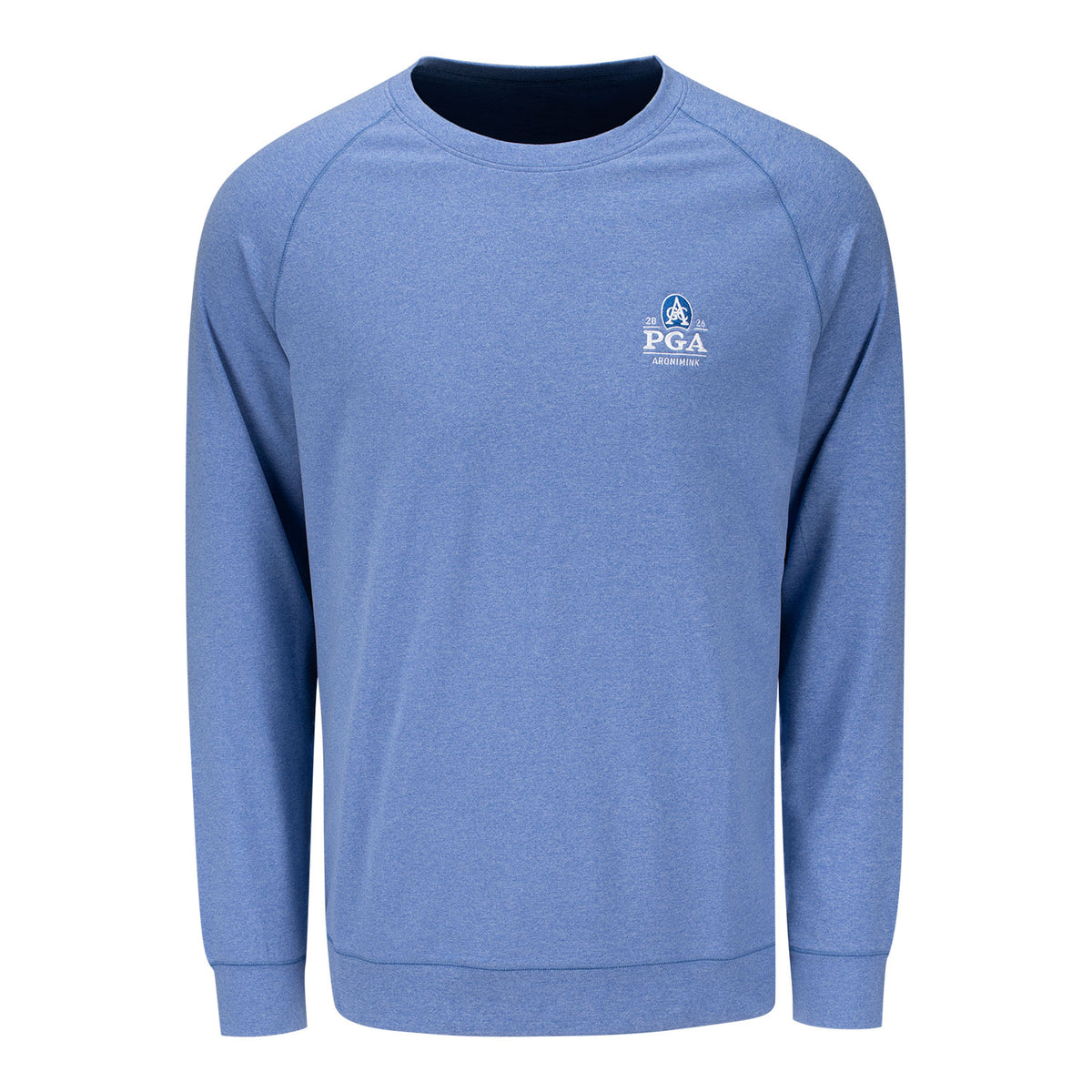Sunice 2026 PGA Championship Aerosoft Performance Crewneck Pullover in Twilight Blue - Front View