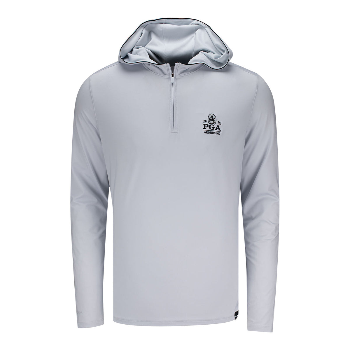 Under Armour 2026 PGA Championship Drive Storm Zip Hoodie in Halo Grey - Front View