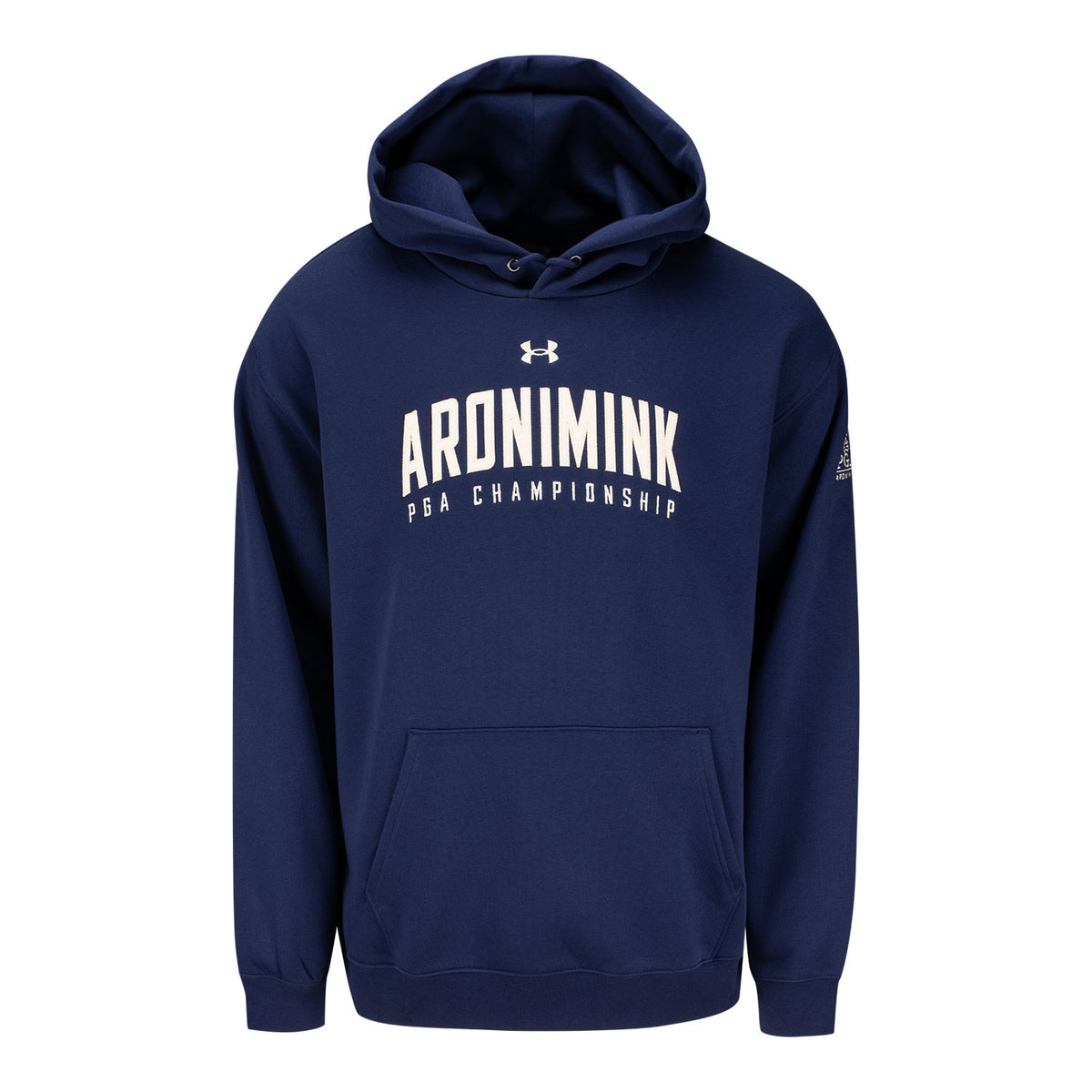 Under Armour 2026 PGA Championship Icon Fleece Aronimink Hoodie in Marine Blue and Midnight Navy - Front View